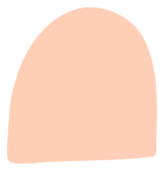 peach colored abstract arch shape