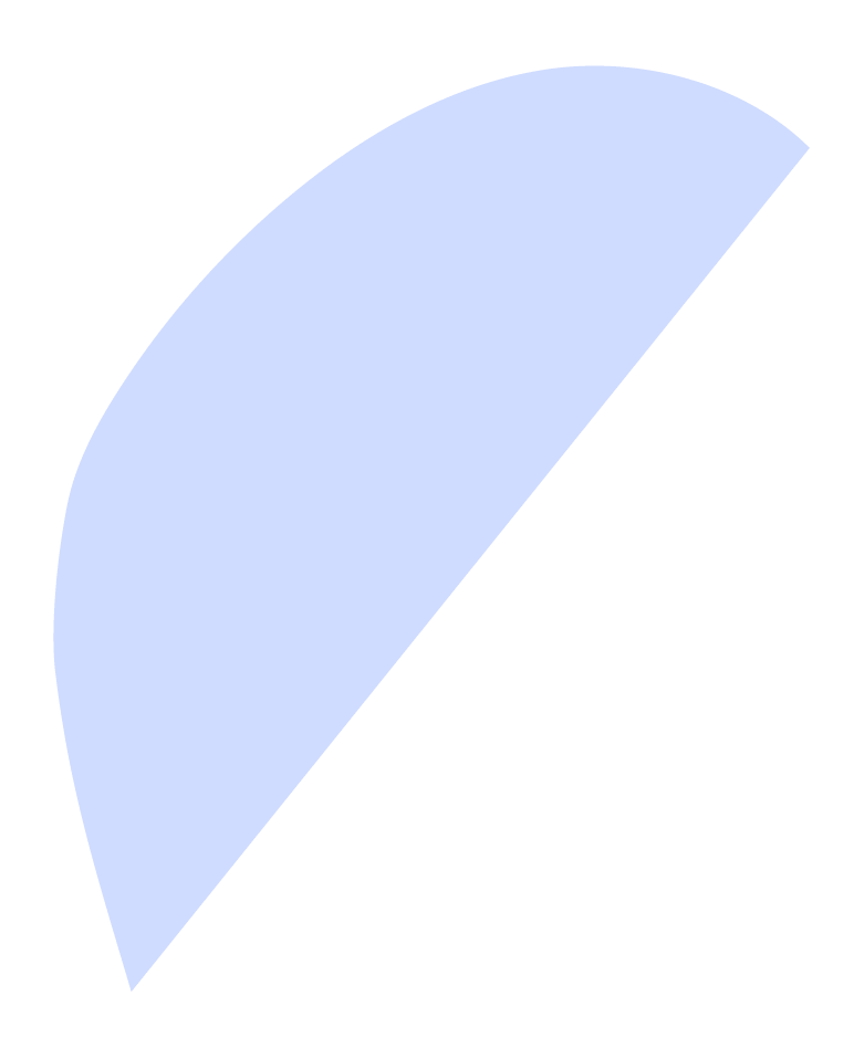 periwinkle half circle abstract shape