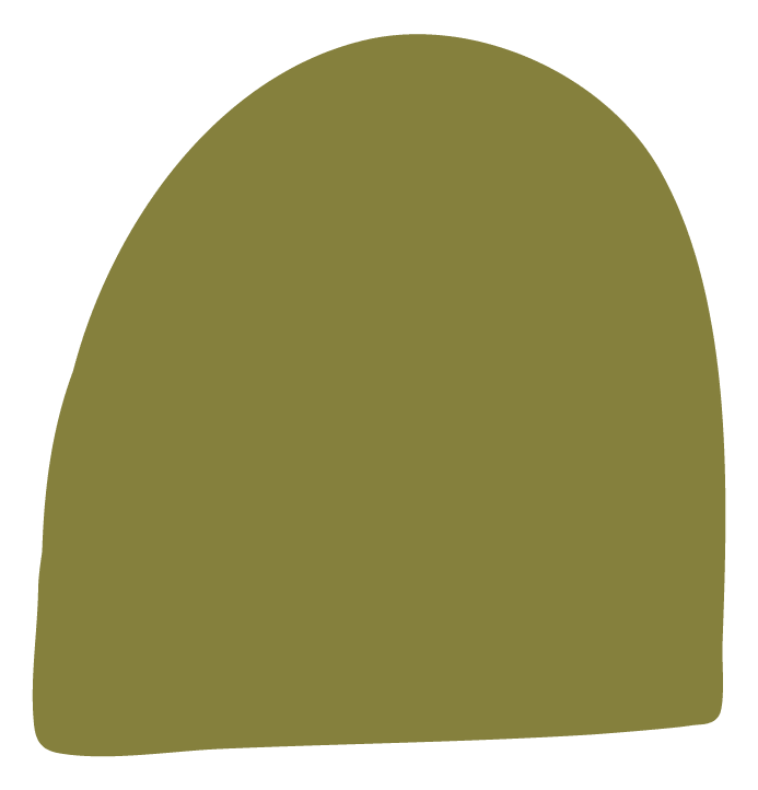 dark green abstract arch shape