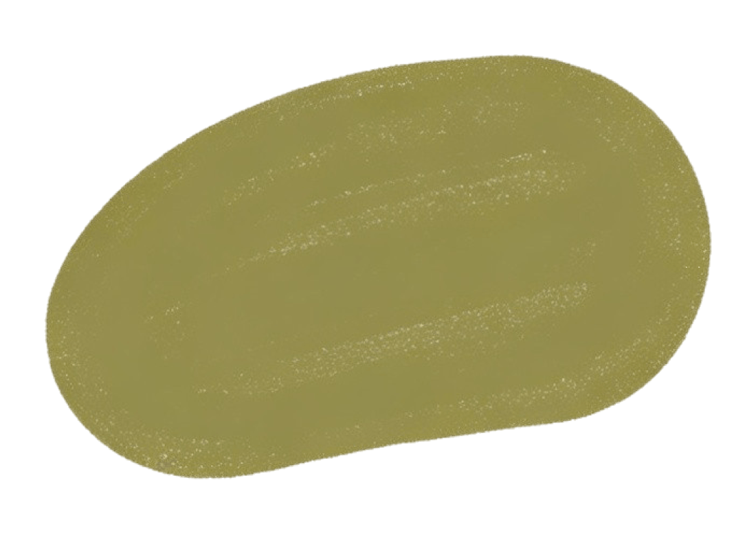 watercolor dark green abstract oval shape overlapping with another green abstract oval shape