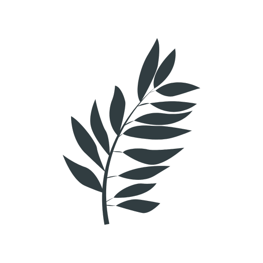 trauma therapist cleveland graphic of blueish black botanical leaf tilted to the right