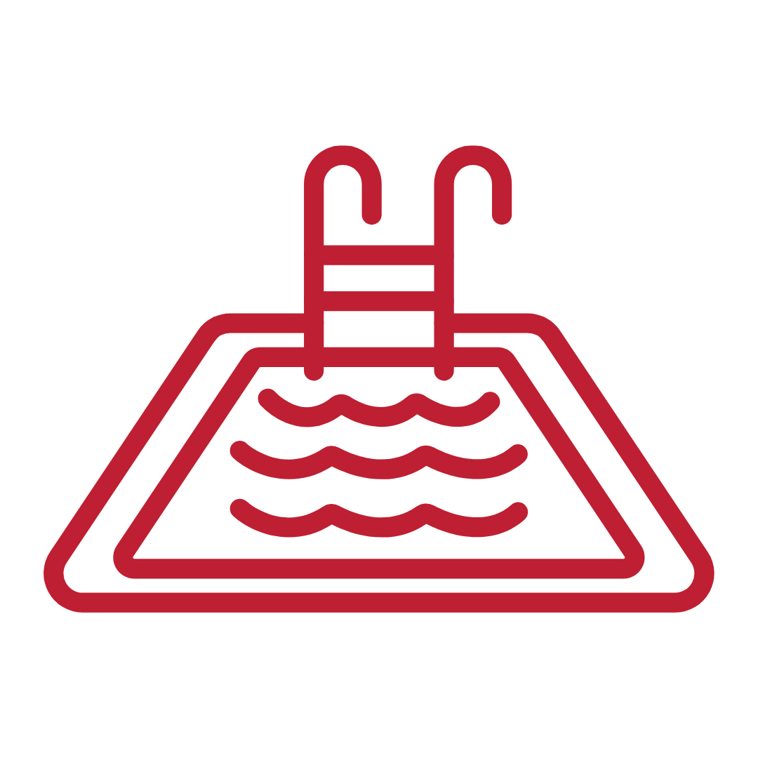 Icon of a swimming pool with a ladder.