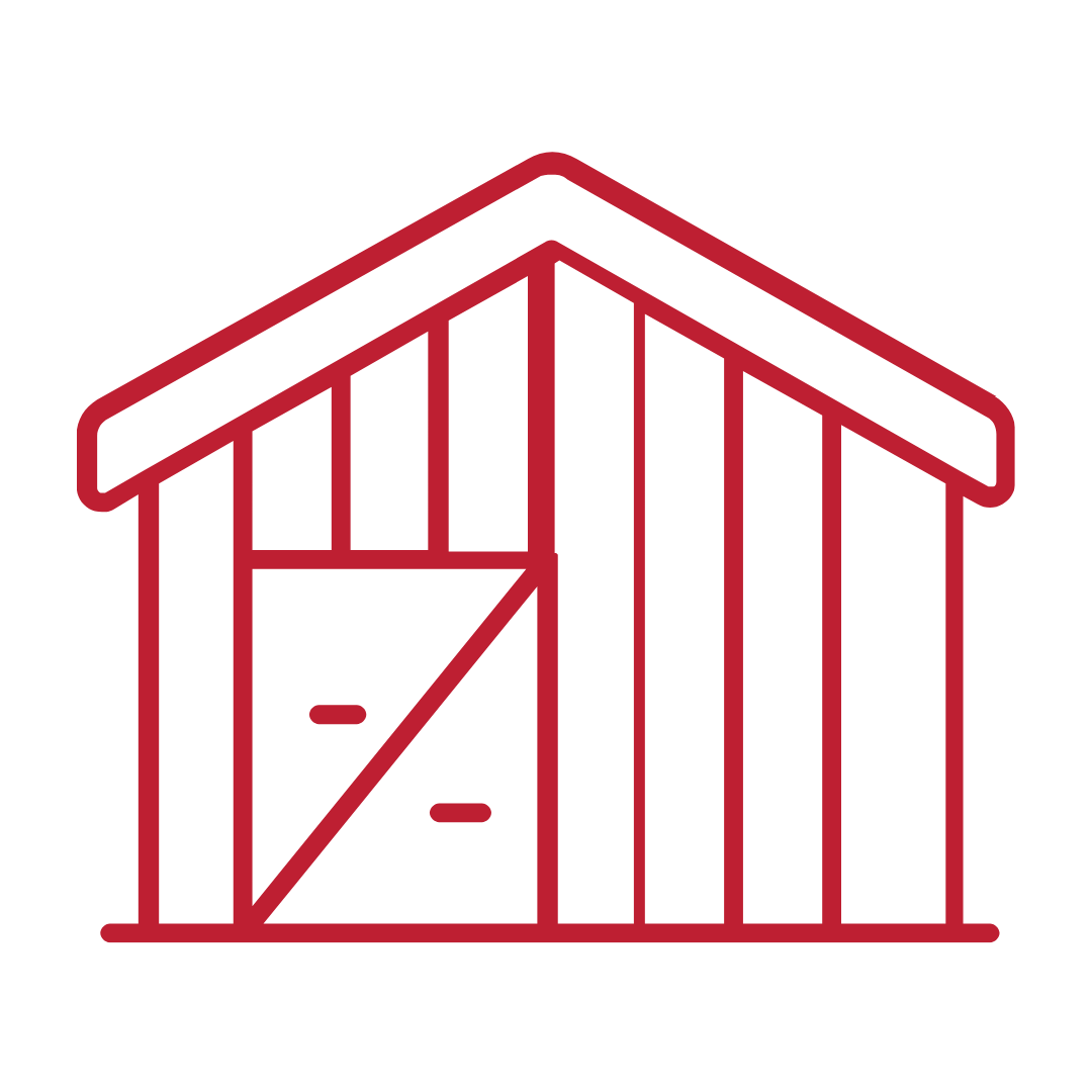 Outline of a shed