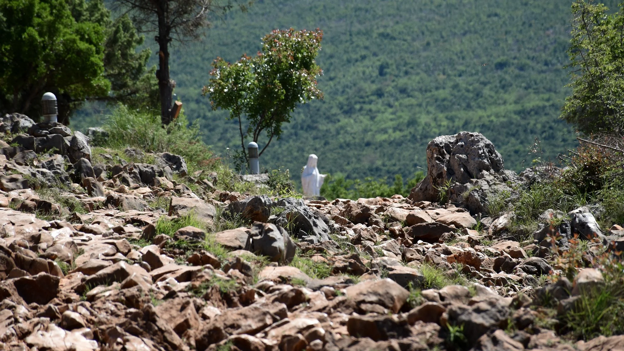 "Why do you suppose there are so many rocks in Medjugorie," said the little girl. "It is all the stony hearts that pilgrims leave behind when they meet our Blessed Mother," replied the priest.