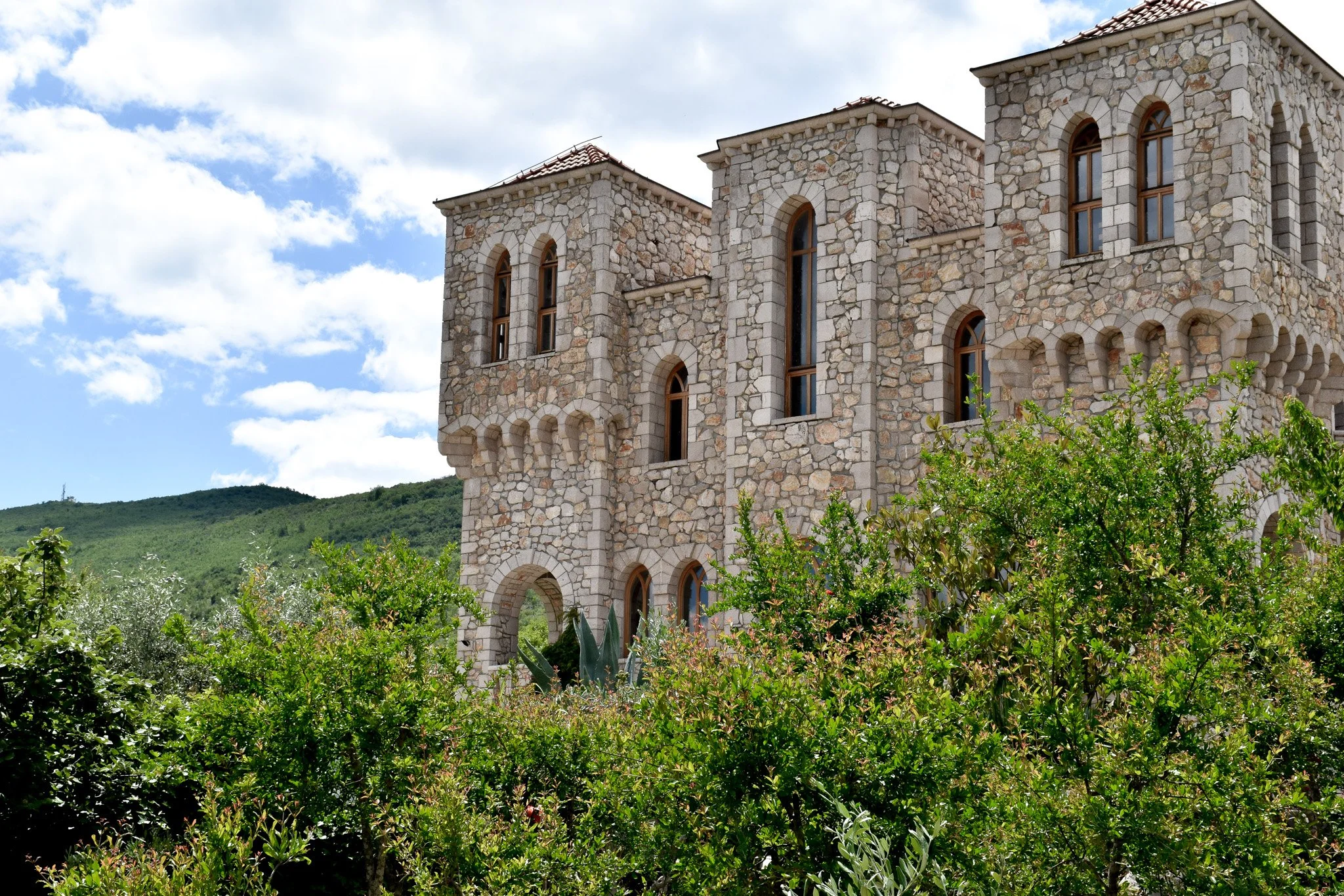 A few pictures of Nancy and Patrick's Castle. This couple had a powerful conversion and sold everything to build this pilgrim, retreat castle