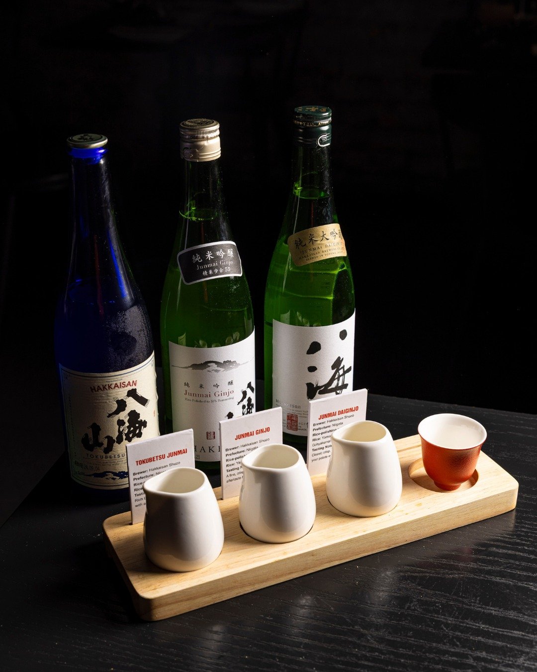 Ever wondered how Japanese sake reaches such purity? 

Explore Niigata&rsquo;s finest with our Hakkaisan sake flight, featuring three distinct styles from the rich and full-bodied Junmai to the delicate and refined Junmai Daiginjo. 

Each sip carries