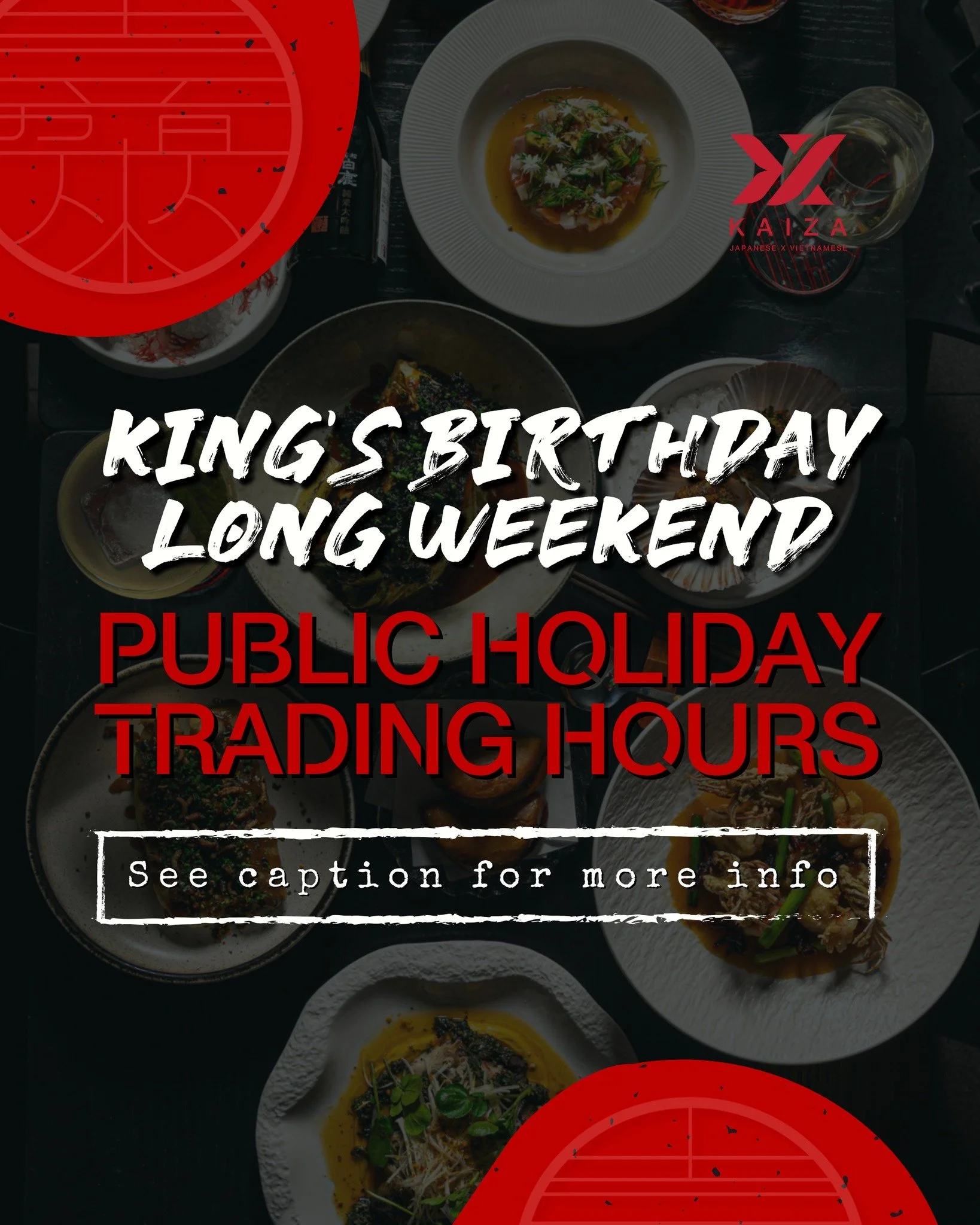 KING&rsquo;S BIRTHDAY LONG WEEKEND TRADING HOURS 👑

Saturday 6th June: 12 PM - 2 PM, 5 PM - 9:30 PM
Sunday 7th June: 12 PM - 2:30 PM, 5 PM - 9 PM
Monday 8th June: CLOSED

📍 95 Enmore Rd, Newtown