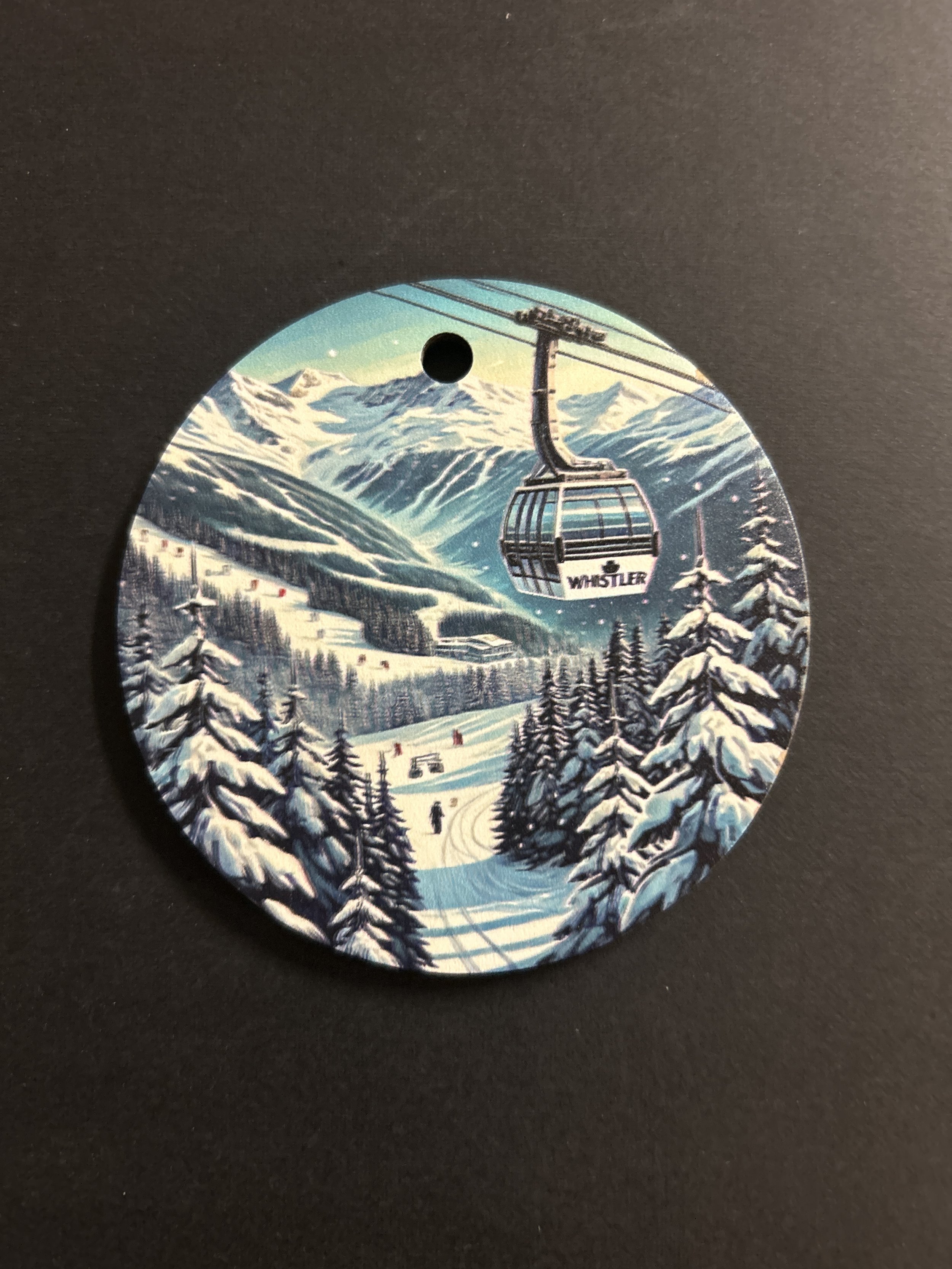 1/4” Maple Christmas Ornament WHISTLER