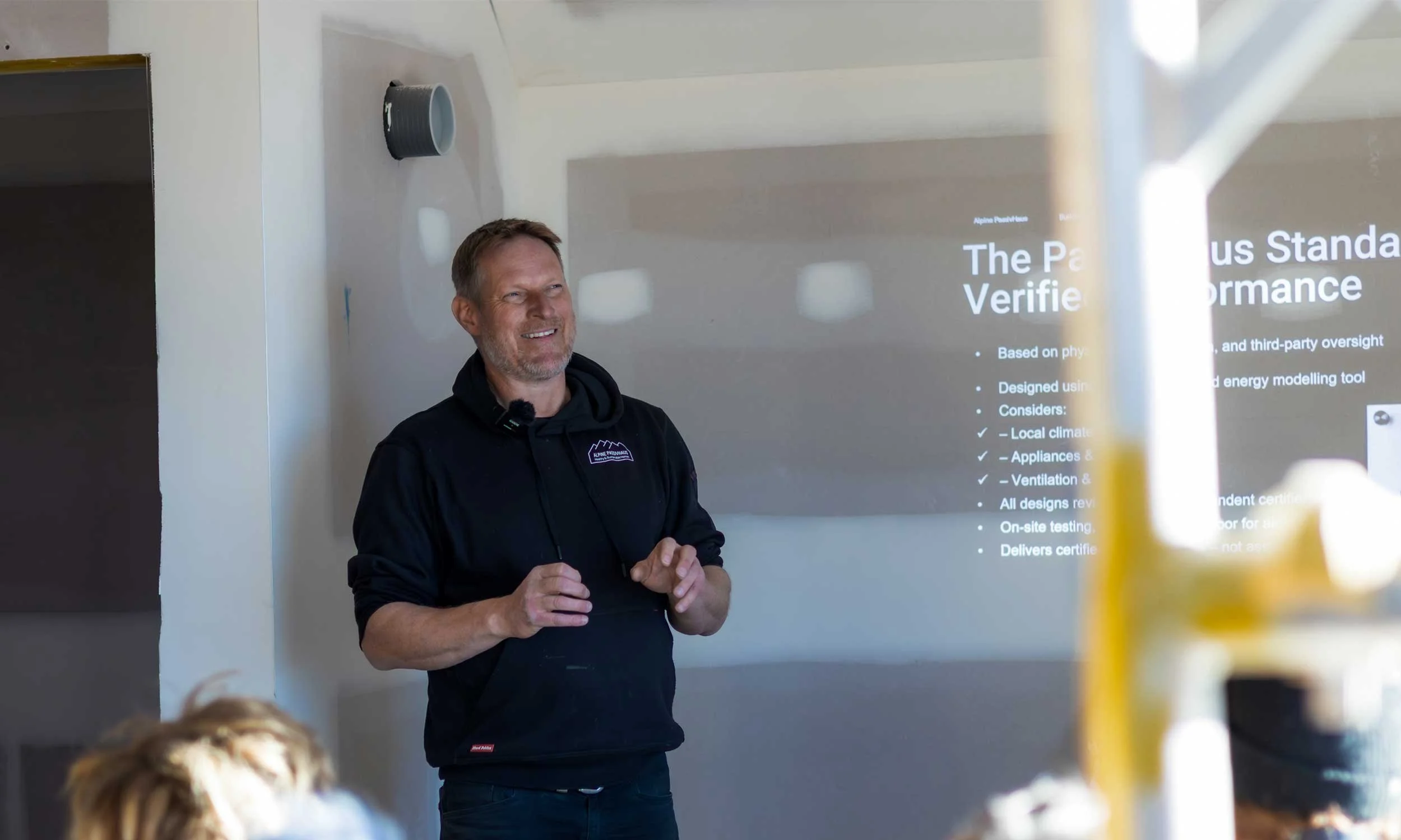 PassivHaus building being built