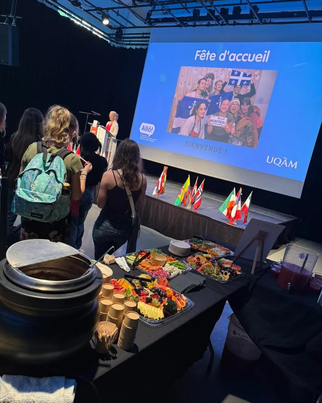 Last evening Messy Kitchen had the opportunity to showcase our culture through food to over 250 international students at UQAM!

Some things on the menu include:
&bull;Strawberry juice with maple syrup
&bull;Blueberry sage green tea lemonade 
&bull;T