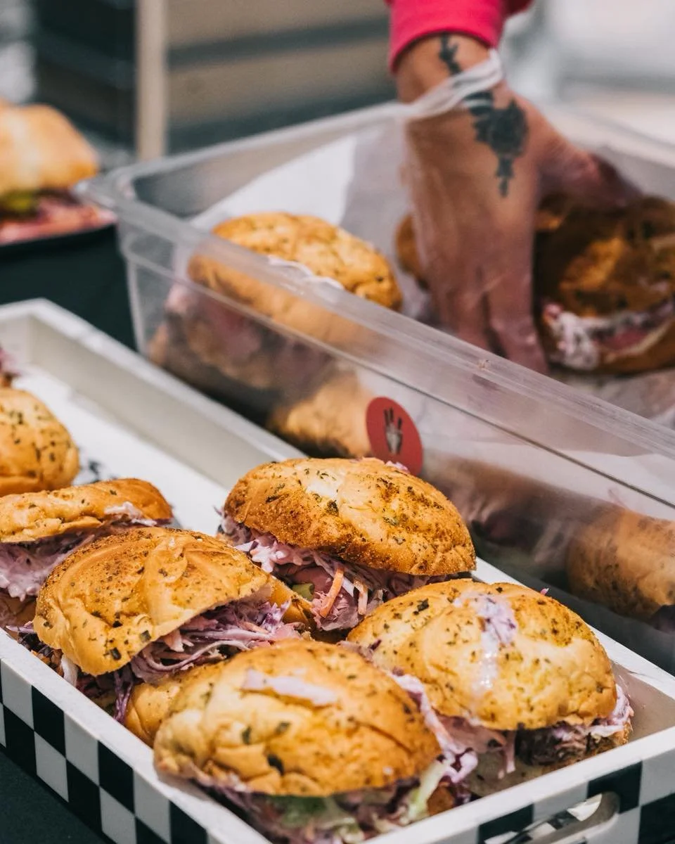 Our signature Roast Beef sandwich got an upgrade 👌🏾

What&rsquo;s on it?
-Perfectly cooked and freshly sliced seasoned roast beef
-Zesty carrot and cabbage slaw
-Dill pickles
- Creamy steak spice aioli 

Add it to you next catering request! You won