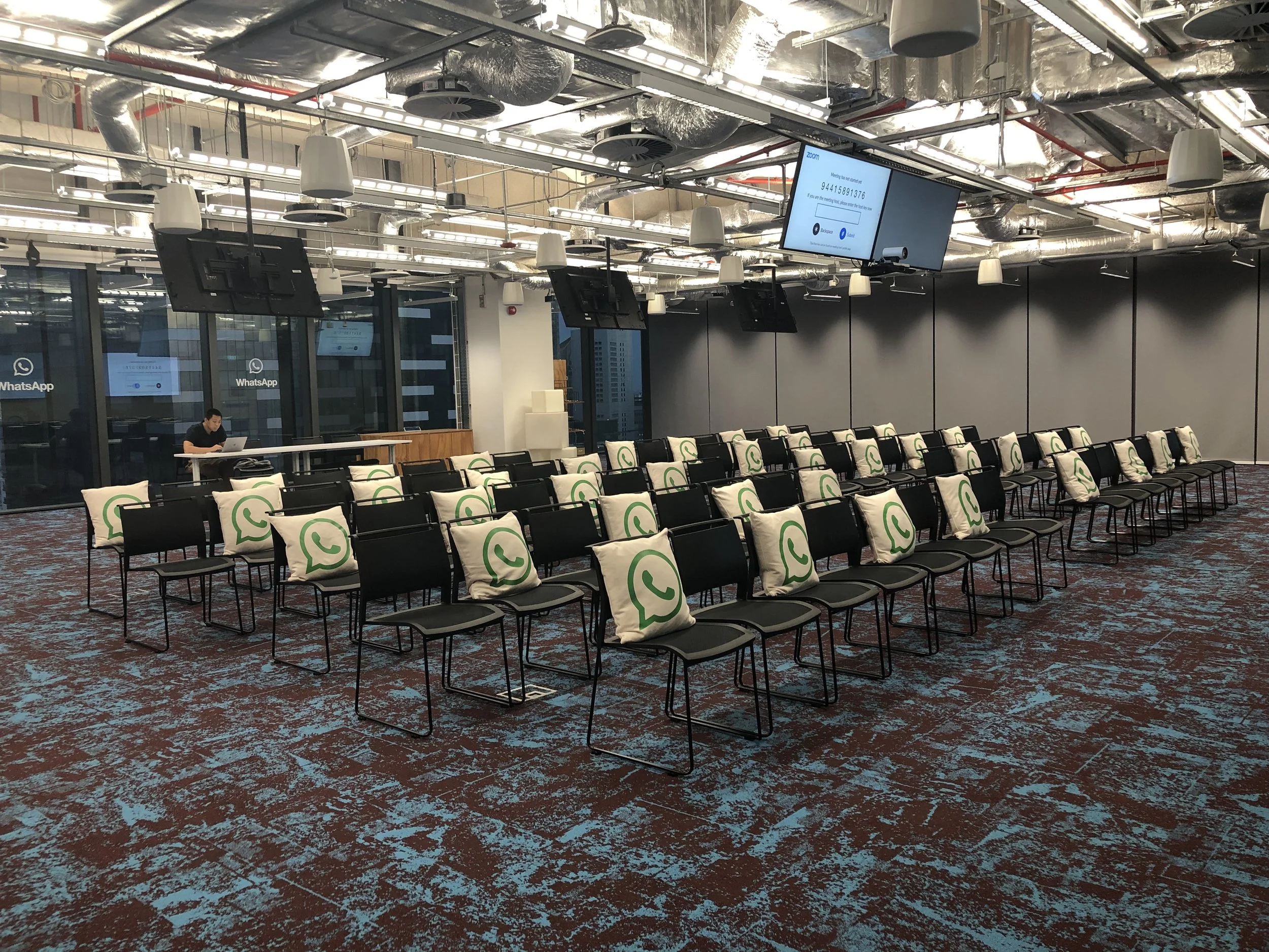 Branded soft touches to greet the guests.