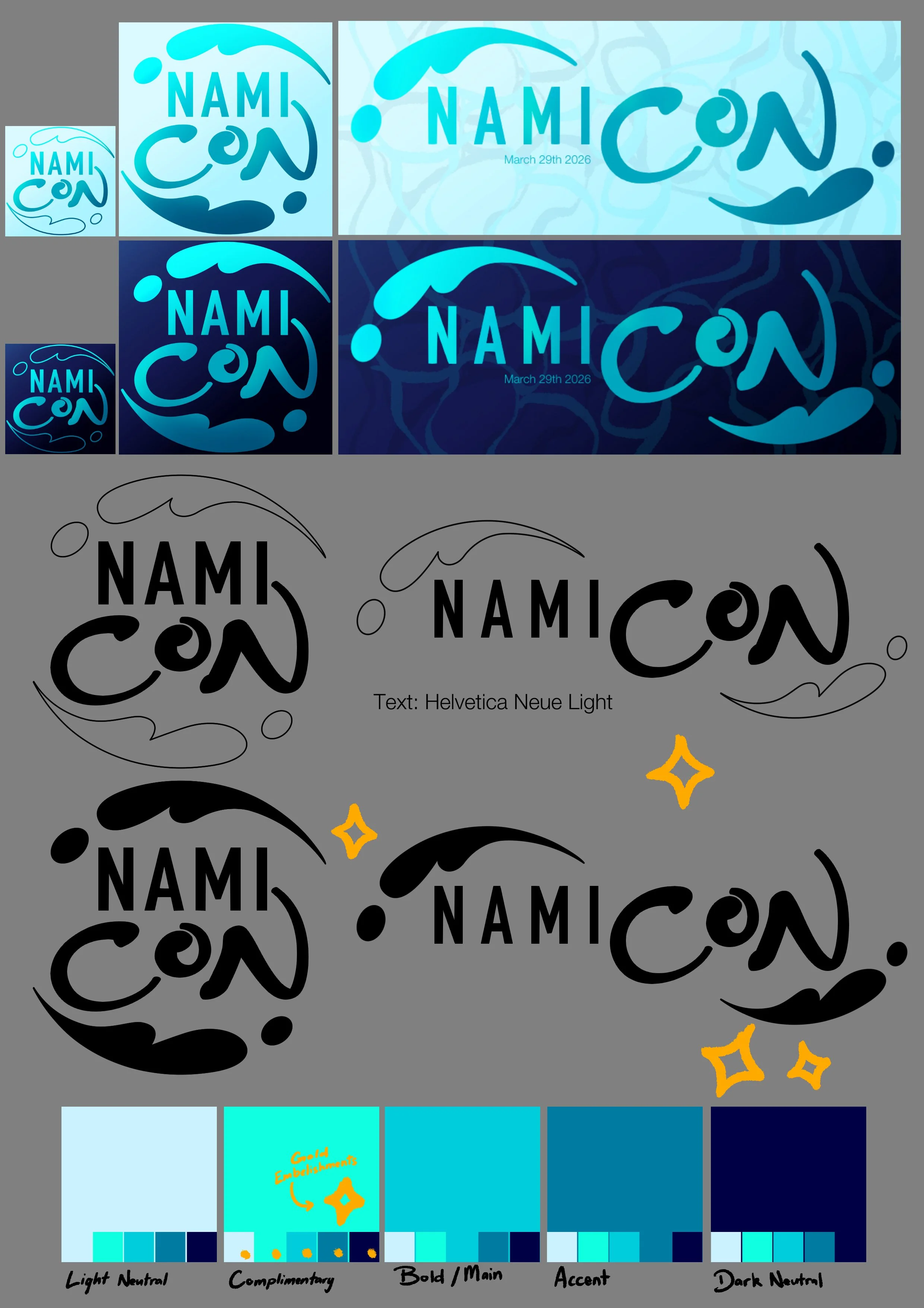 Namii Con mockup style guide