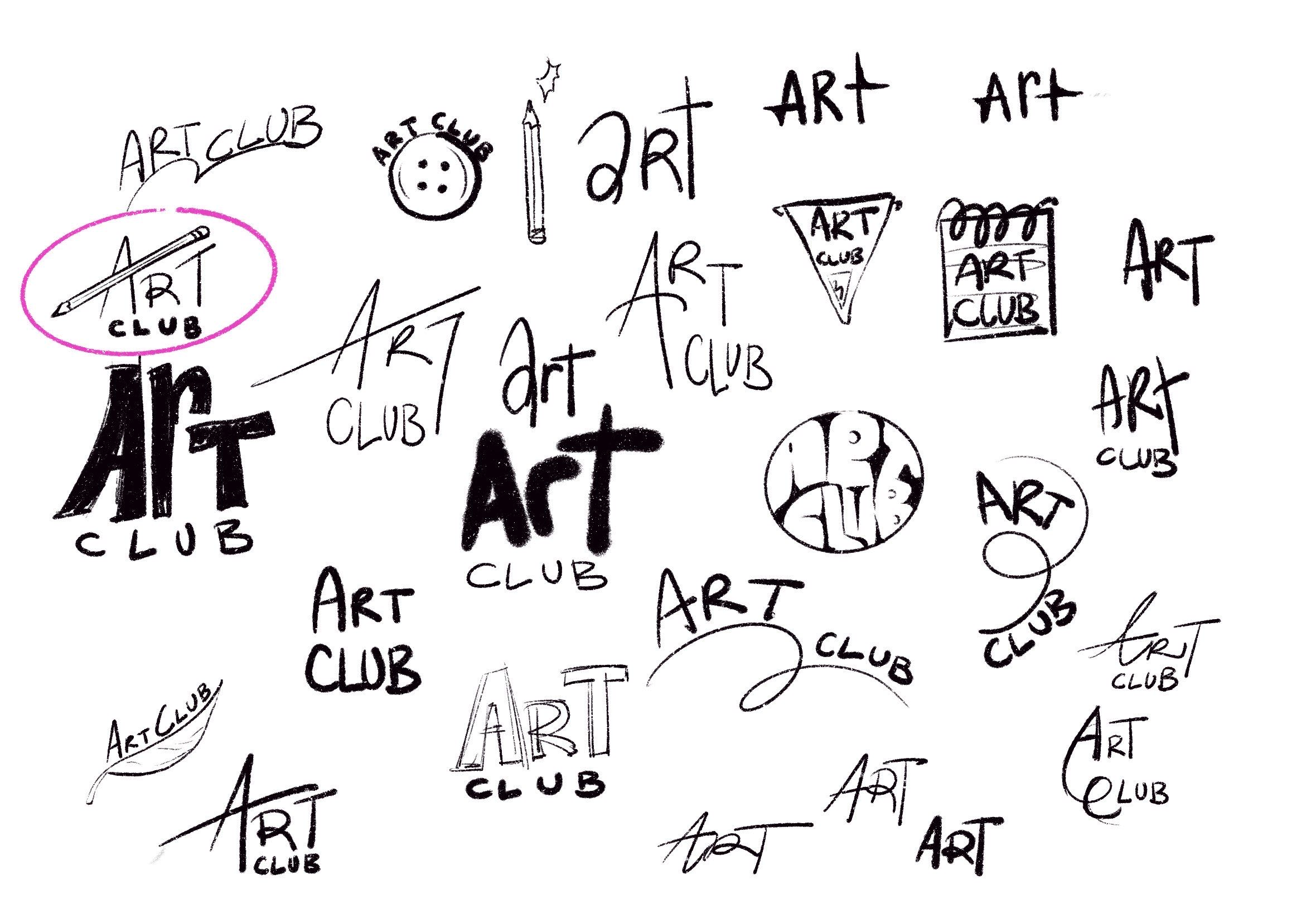 Initial logo sketches