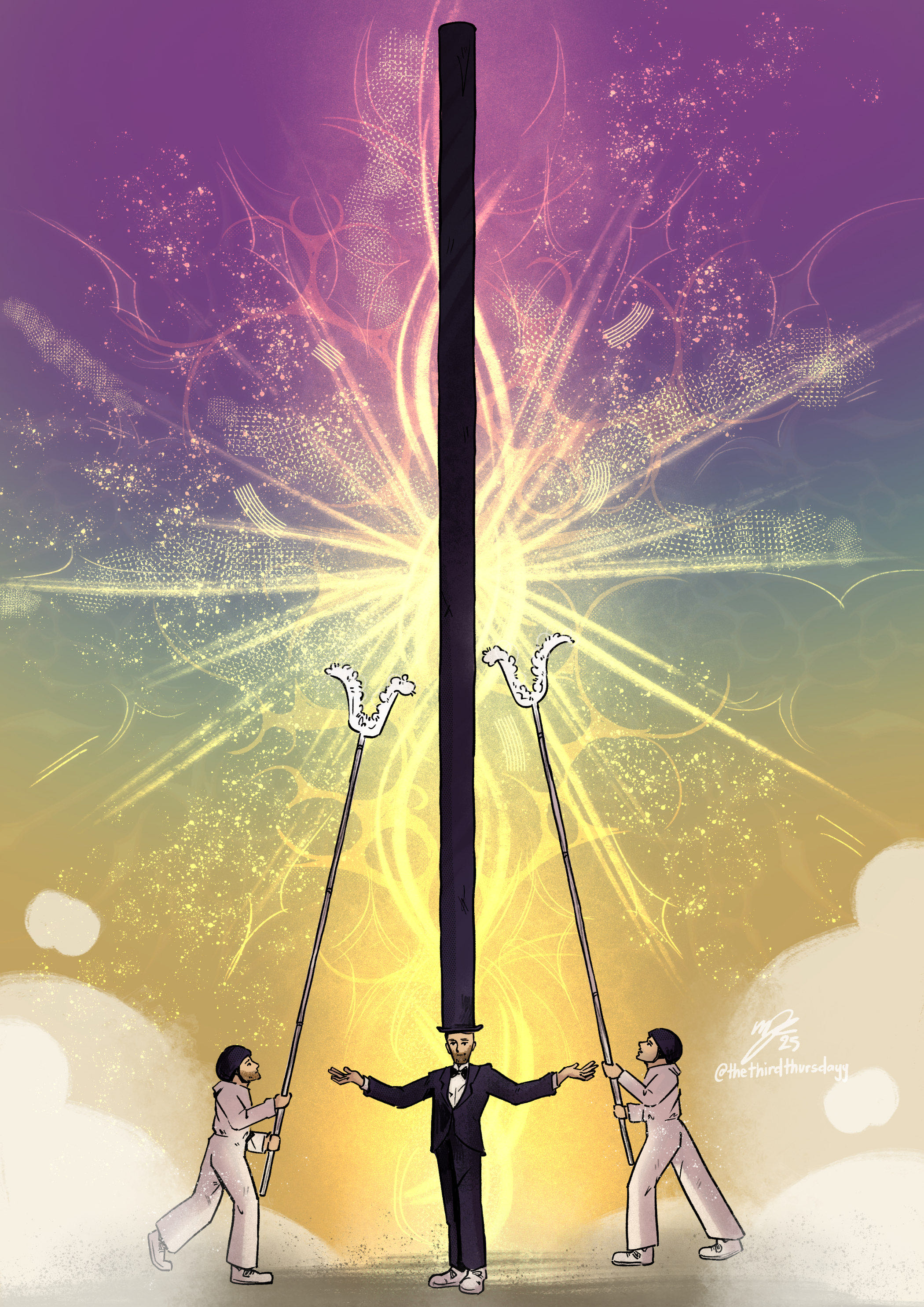 Art inspired by Hamish and Andy's record breaking hat.