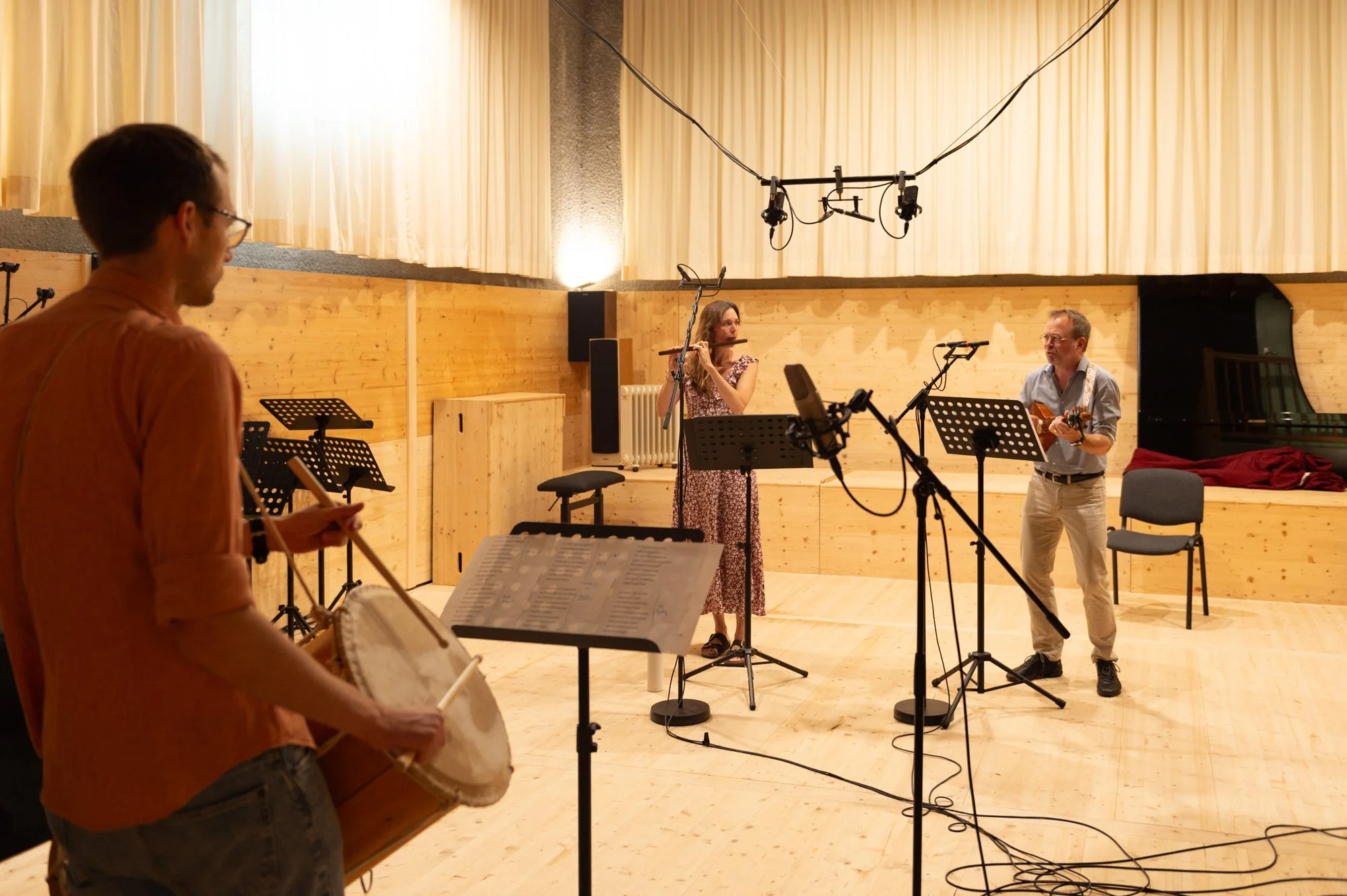 Studio recording. Photo: Dirk Letsch