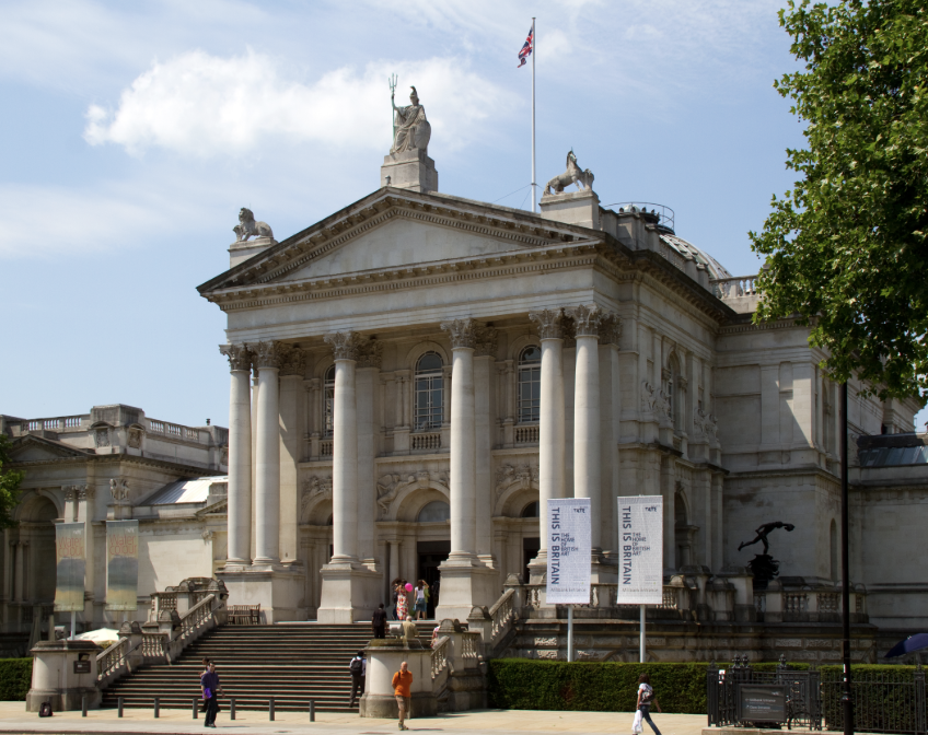 Exterior of Tate Britain art gallery in Pimlico, London
