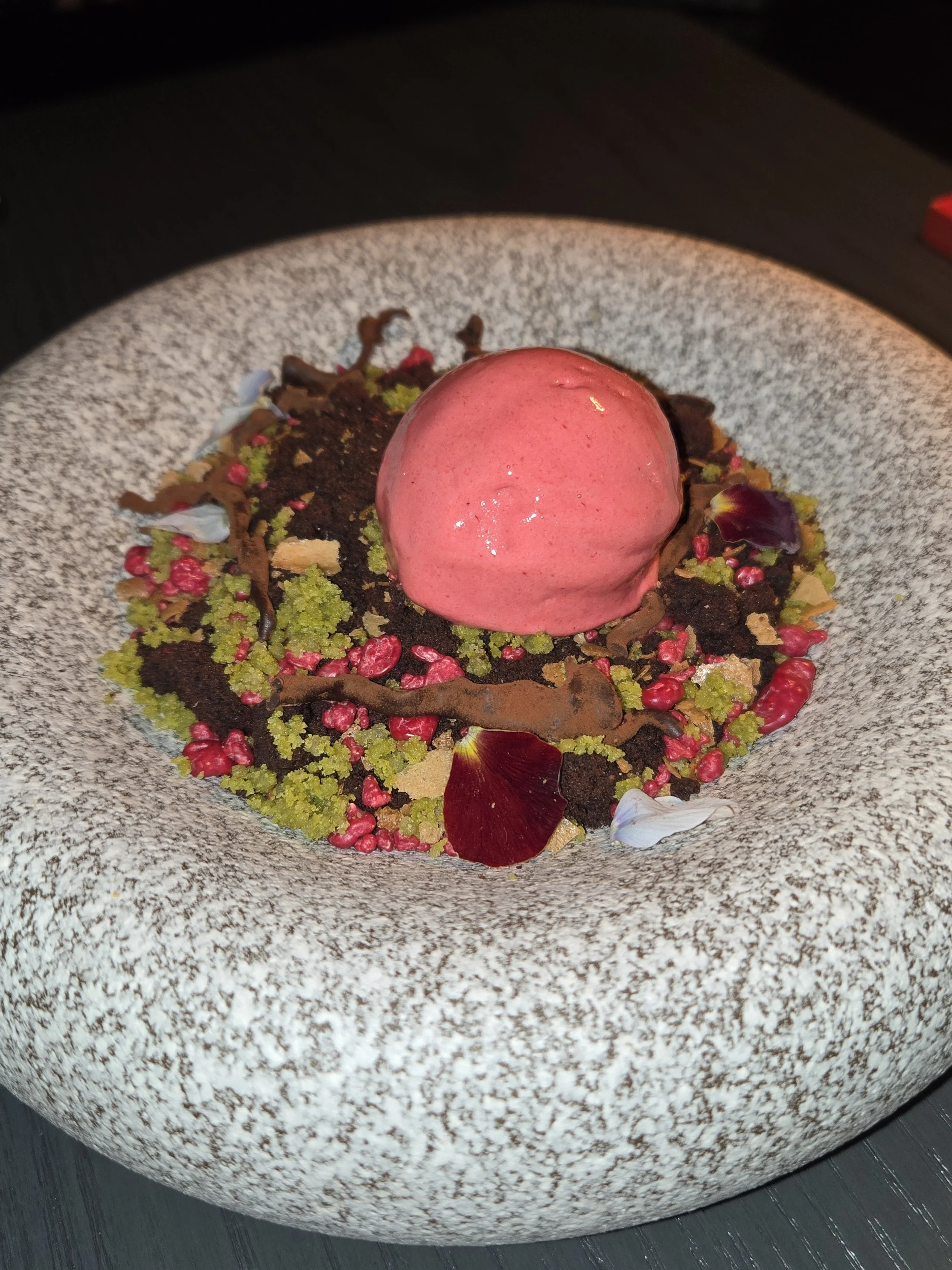 A fantastic dessert served at Aqua Kyoto Paris