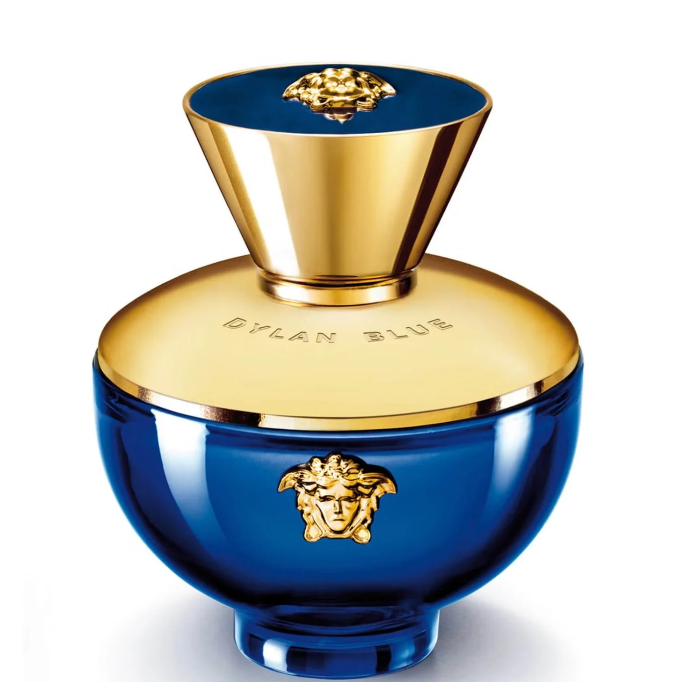 Versace Dylan Blue, bold fragrance with blackcurrant sorbet, wild blooms, and musk notes.