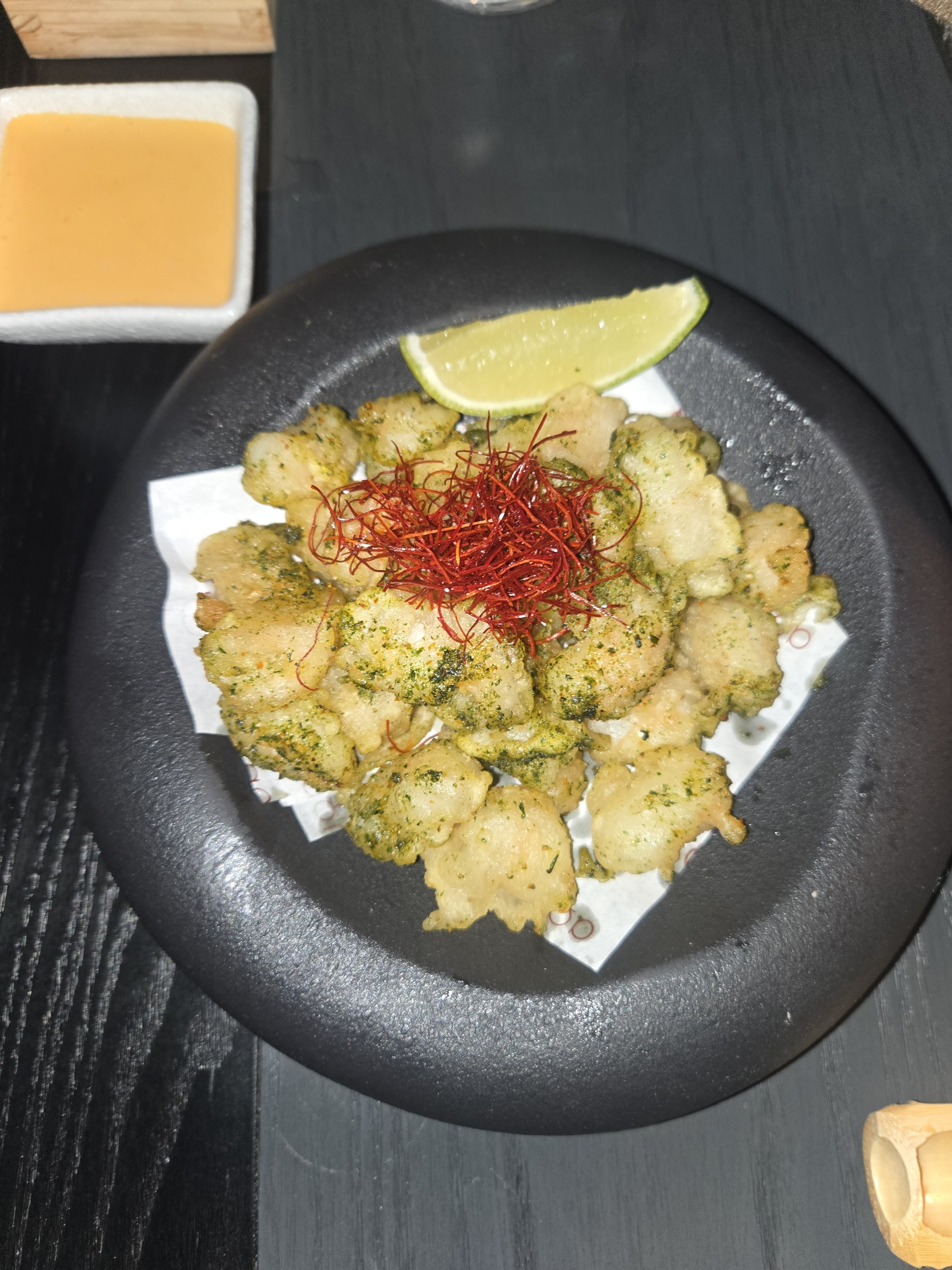 An image of the white crab tempura Aqua Kyoto Paris