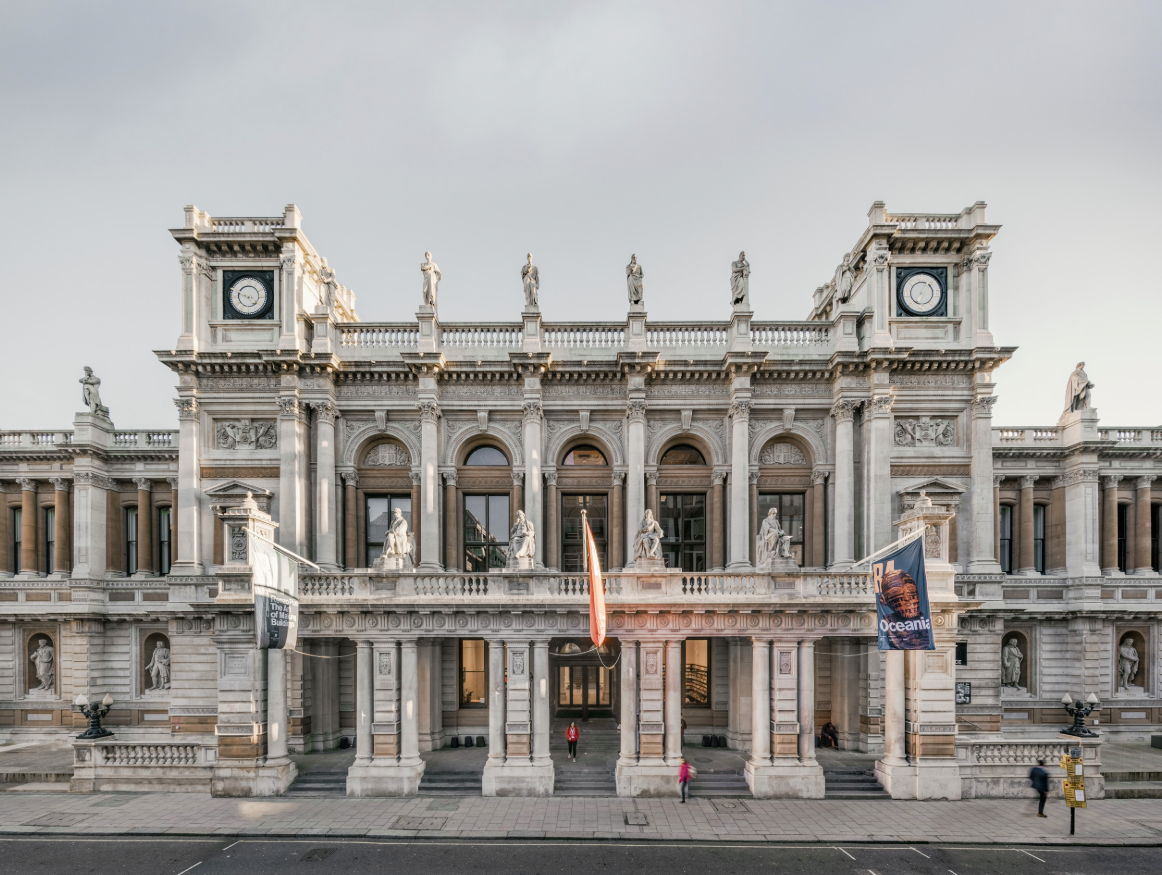 Entrance to the Royal Academy of Arts on Piccadilly, London
