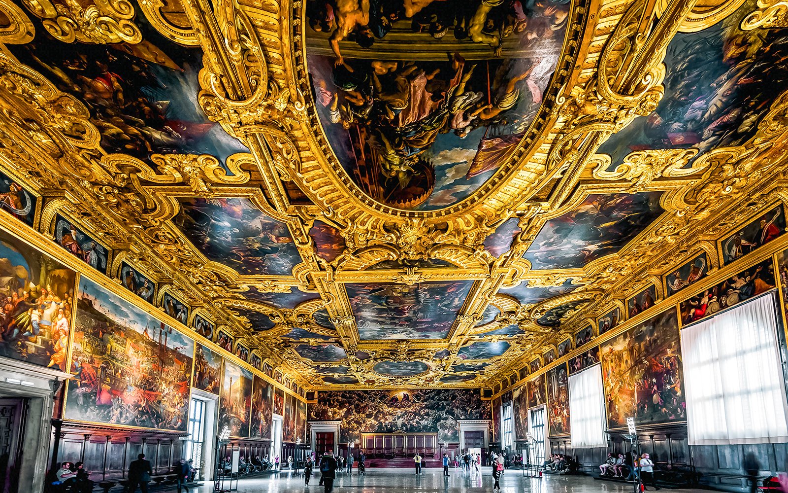 Doge's Palace in Venice stunning gilded ceiling