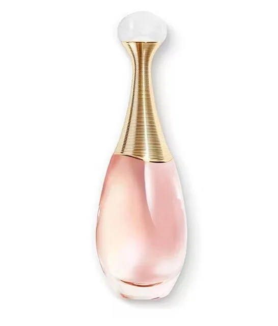 Dior J’Adore, timeless floral fragrance with ylang-ylang, jasmine, and rose notes.