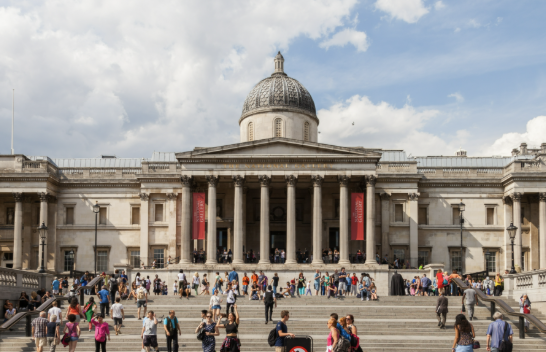 The National Gallery in Trafalgar Square, London