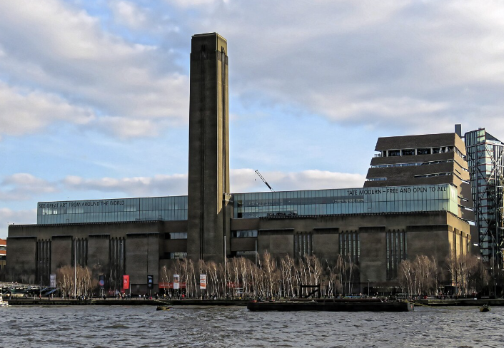 Exterior of Tate Modern art gallery on Bankside in London