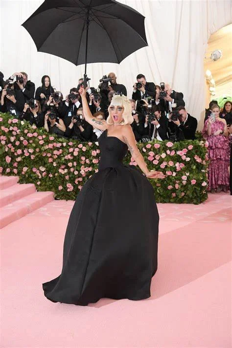 Lady Gaga wearing a pink Brandon Maxwell gown at the 2019 Met Gala