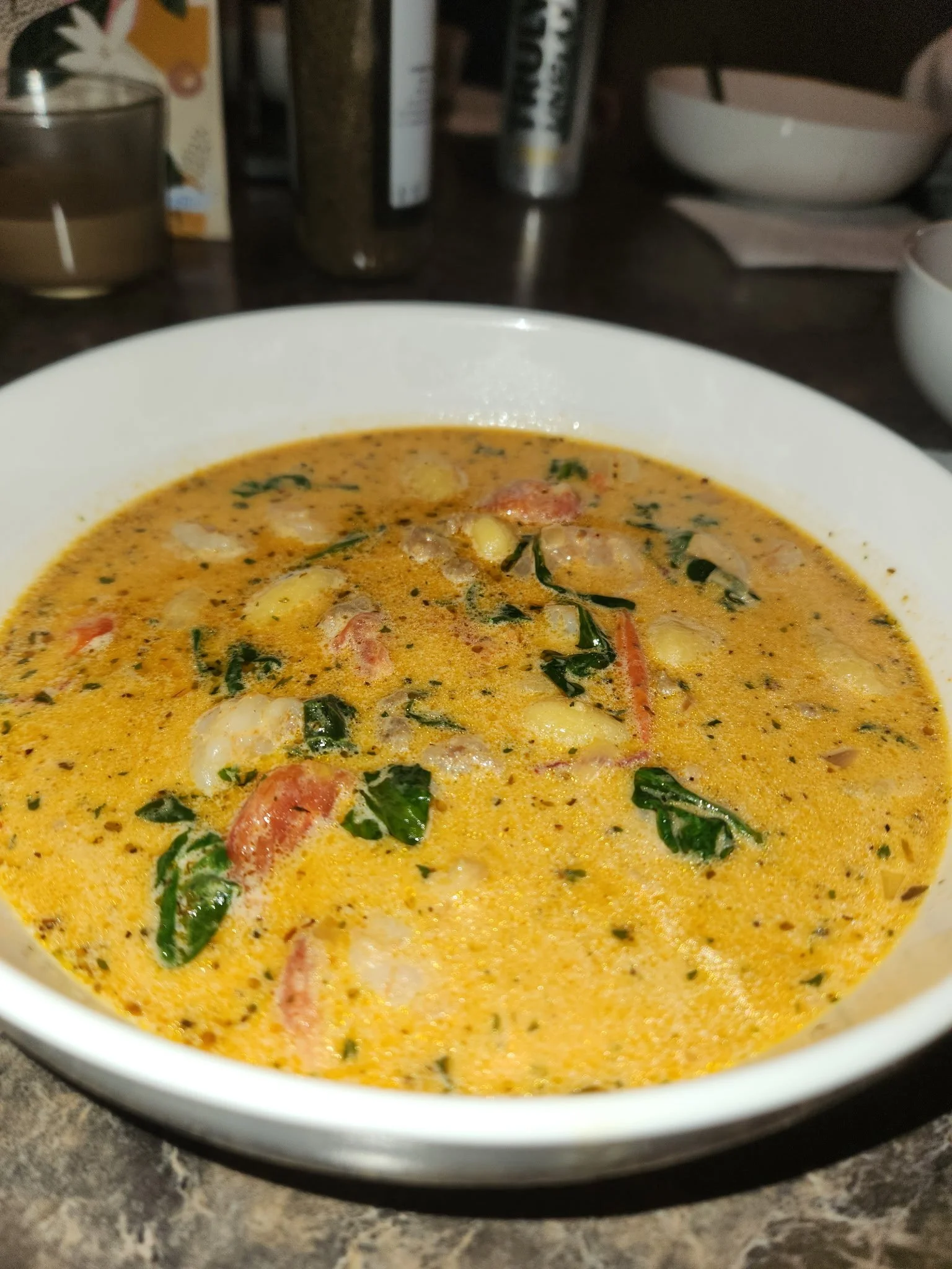 Gnocchi Sausage Shrimp Soup