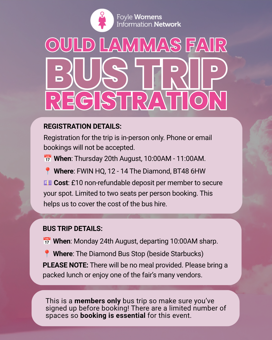 Members Only: Ould Lammas Fair Bus Trip