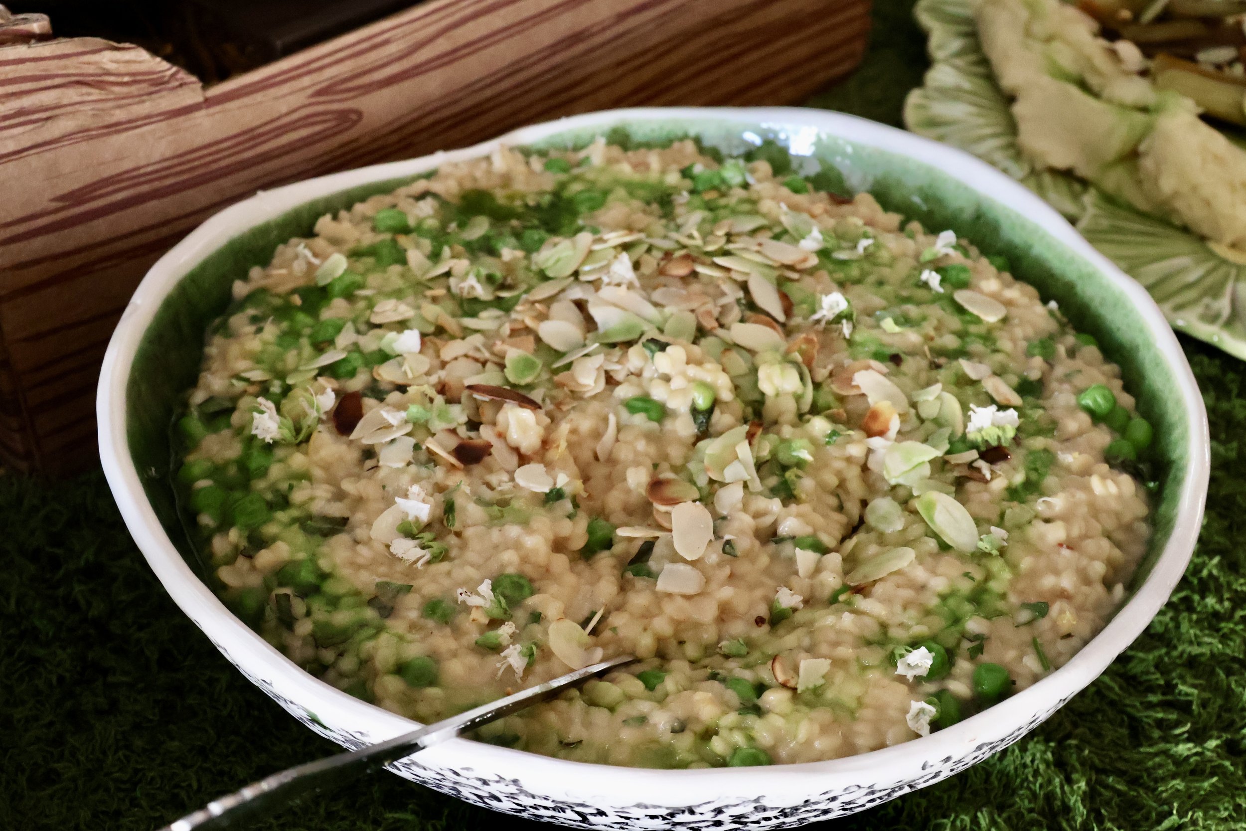 Spring Pea &amp; Herb Trahanoto (Greek Trahana “Risotto”) with Lemon &amp; Gruyere