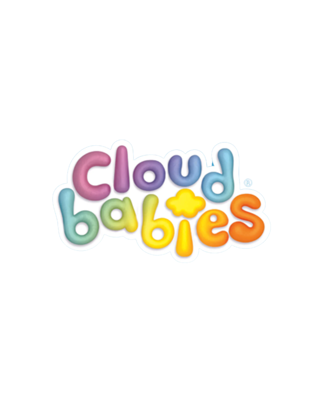 Colorful logo of Cloud Bunnies, featuring rounded, pastel-colored letters spelling out 'cloud bunnies' with a small yellow cloud icon in the center.