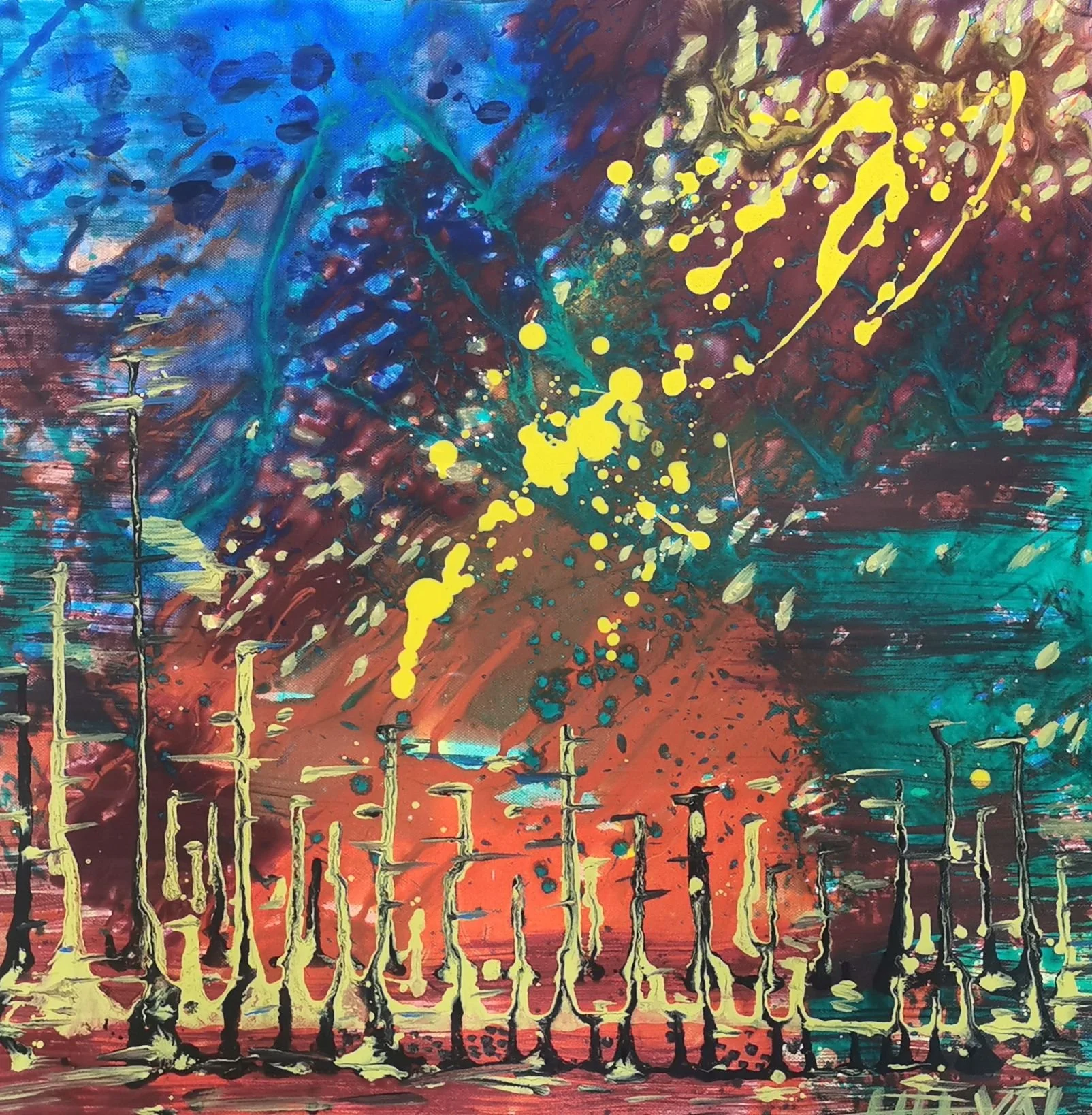    Puošni nakties suknelė    60x60 akrilas, drobė