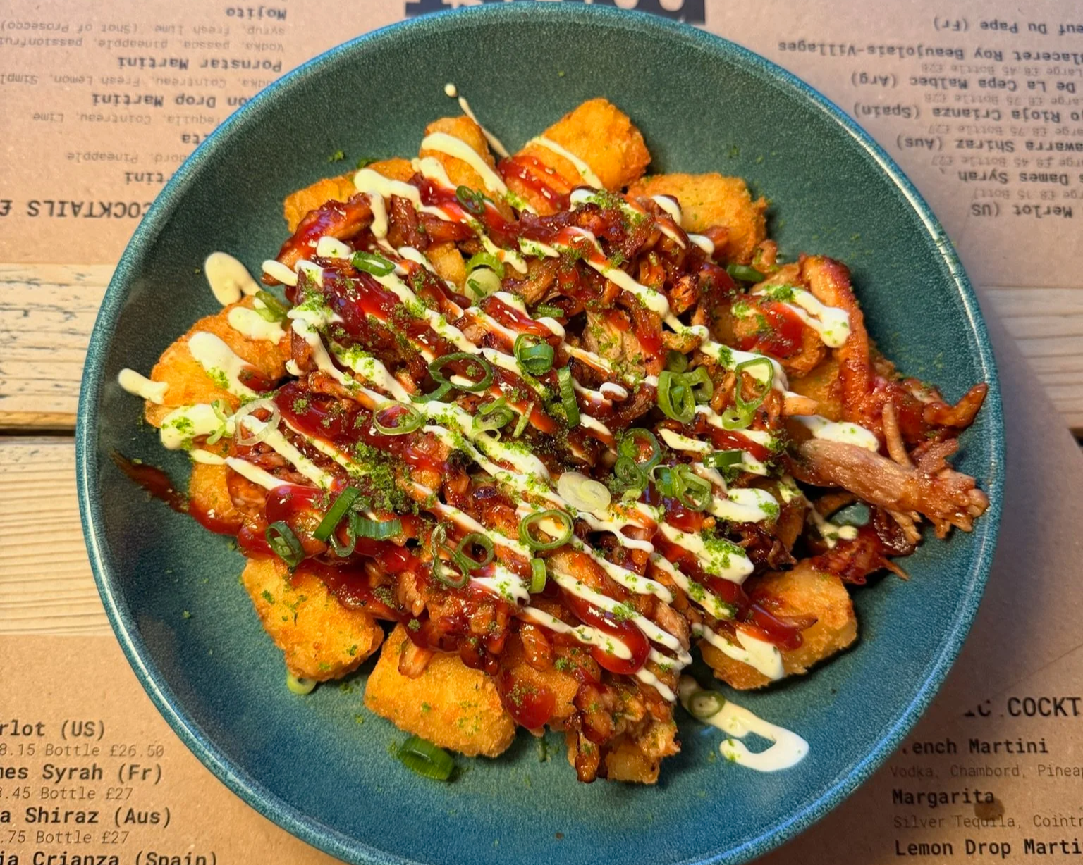 new menu item pulled pork loaded tots