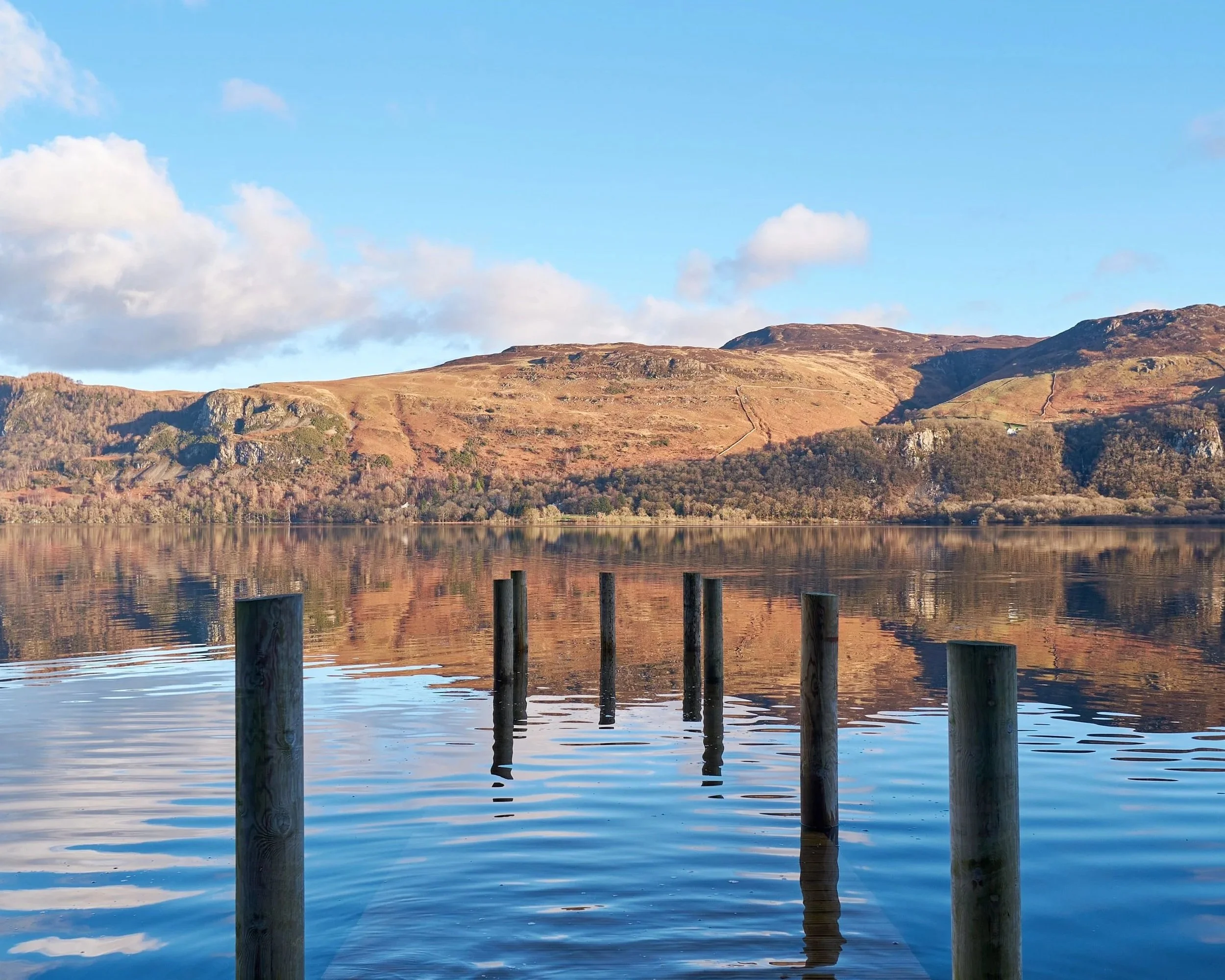 lake district pier autumn
