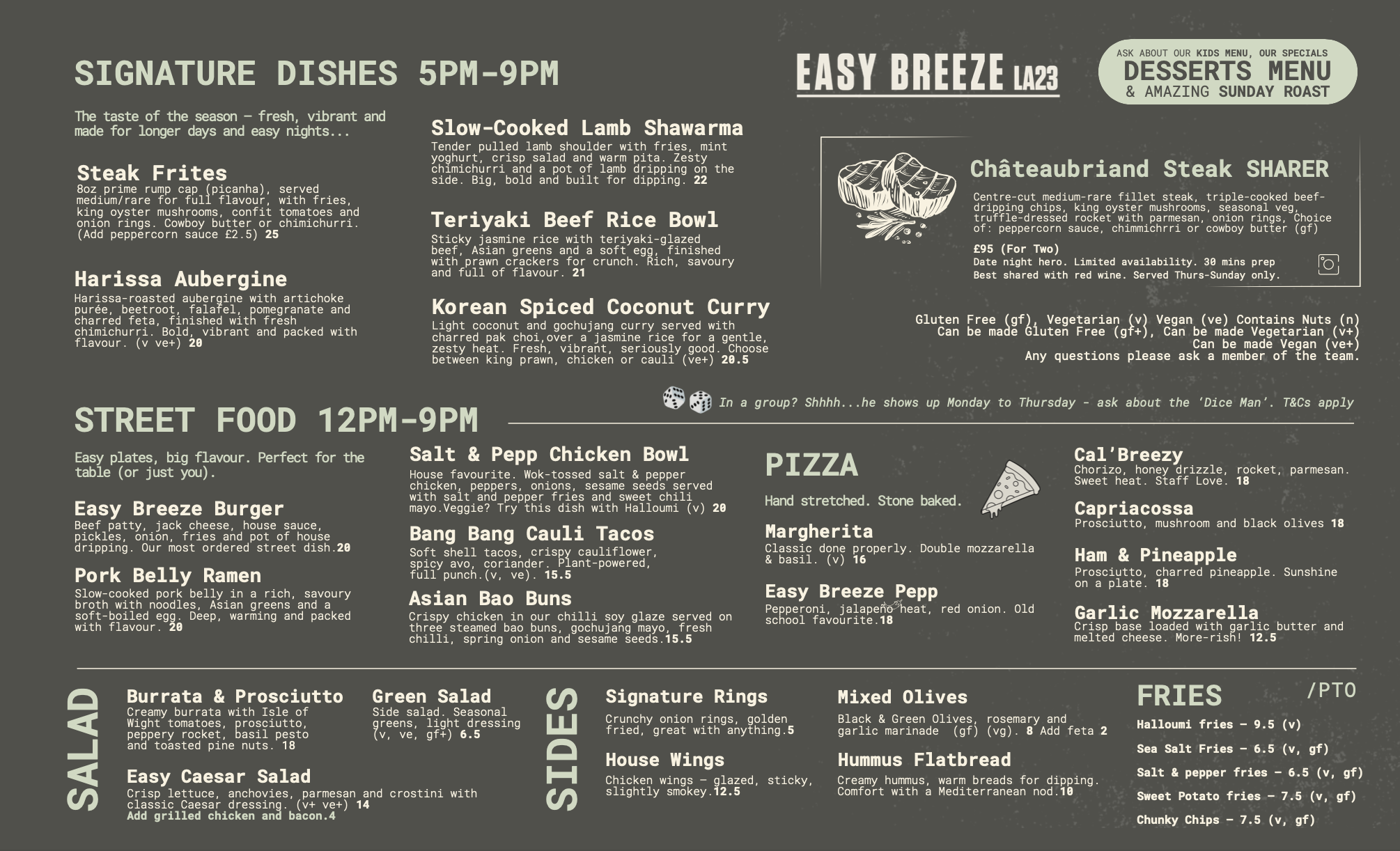 the easy breeze summer menu 2026