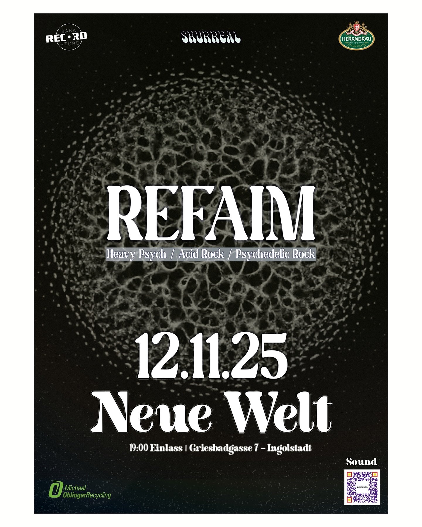 Weiter gehts am Mittwoch, 12.11.25, mit treibendem und krautigem Psychedelic Rock. Reverb, Fuzz und durchaus h&auml;rtere Passagen lassen @refaim.music&lsquo;s Sound in Wellen schlagen! Bitte oszillieren Sie!

@neue_welt_ingolstadt 
19:00 Einlass / 2