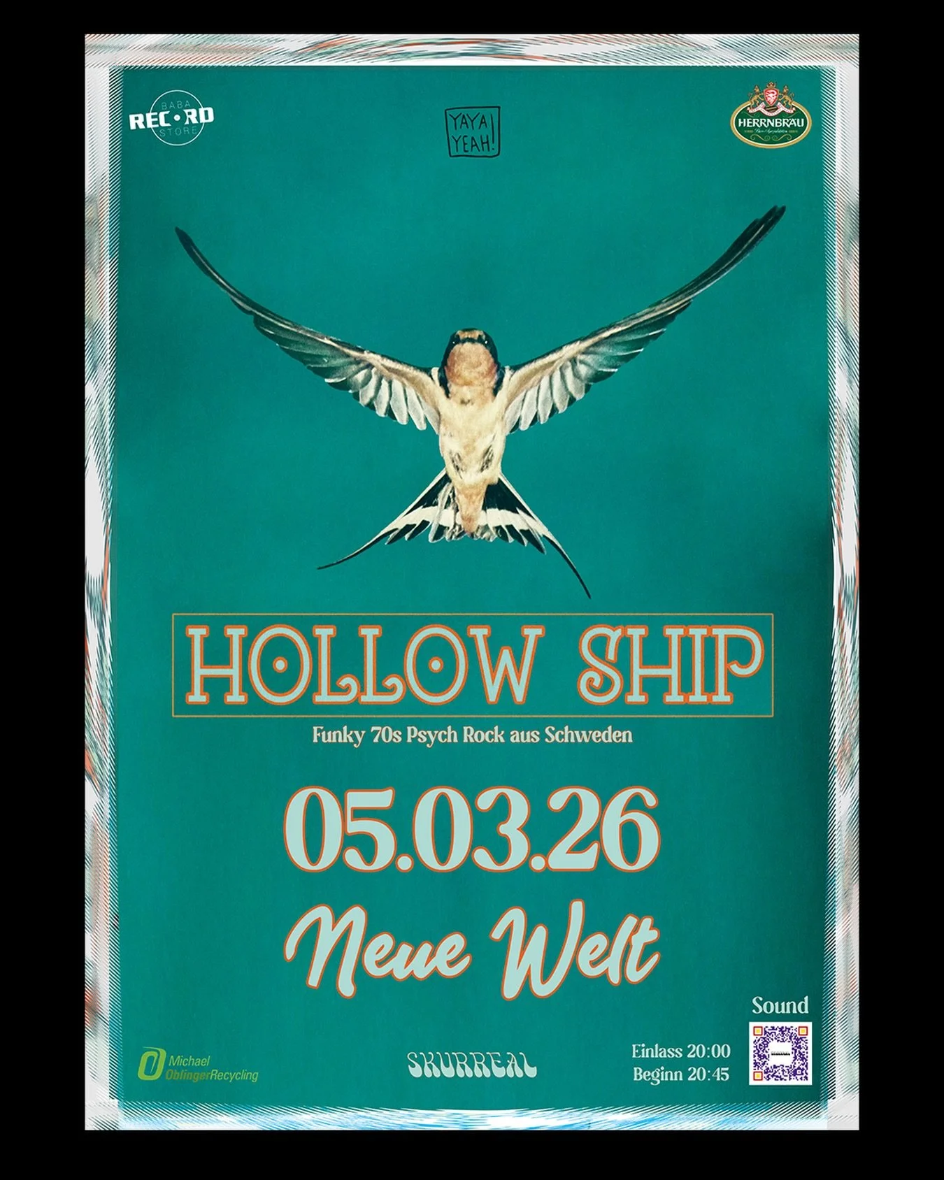 Da es jetzt richtig los geht mit vielen Konzerten in k&uuml;rzester Zeit, k&ouml;nnen wir schon den n&auml;chsten Banger ank&uuml;ndigen: @hollow_ship_music 🇸🇪 

Donnerstag, 05.03., @neue_welt_ingolstadt 😎
20:00 Einlass

Die Schweden kommen aus G&
