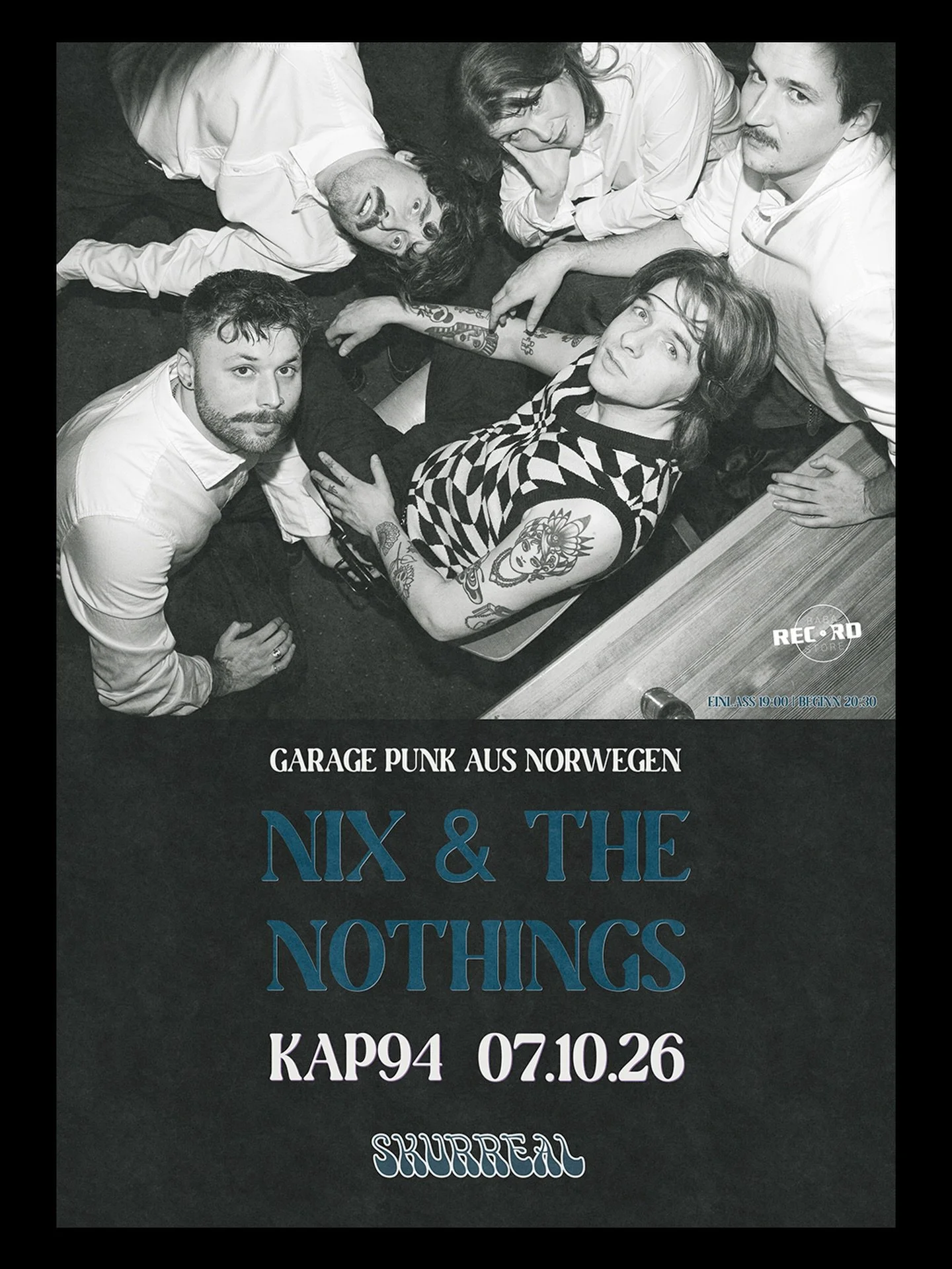 SKURREAL pr&auml;sentiert:
@nixandthenothings live im @kap94in am 07.10.26

Stark elektrisiert kommen die Norweger Nix &amp; The Nothings aus der regnerischen Westk&uuml;ste Bergens ein zweites Mal zu uns nach Ingolstadt. Nach ihrem legend&auml;ren A