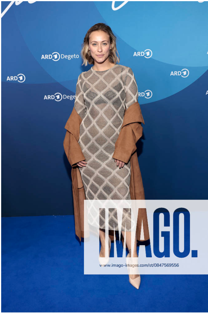 Styled Actress Sina Tkotsch ARD Blue Hour "Blue Carpet"  during Berlinale 2026