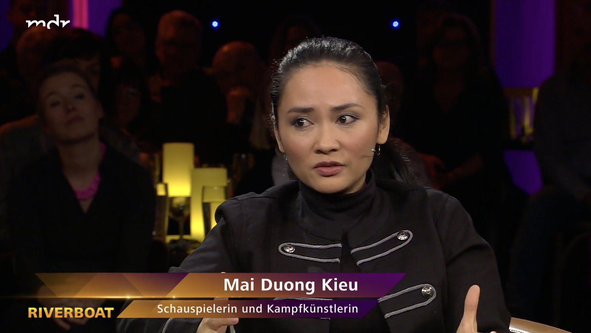 styled actress & author Mai Duong Kieu - Book  Release “Im Herzen bist du unbesiegbar” MDR Riverboat talk show