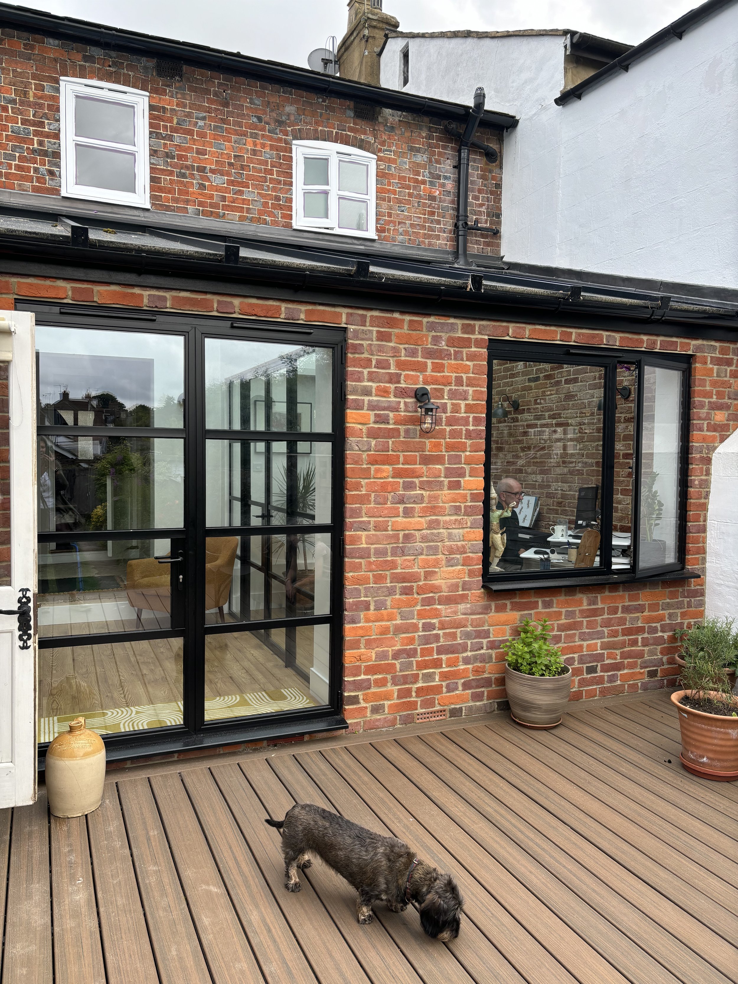After - small extension added to the side of the conservatory.