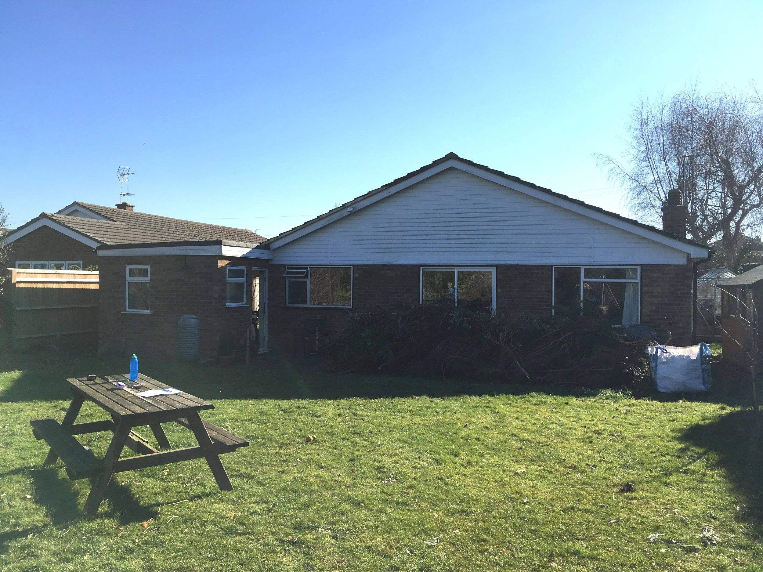 Before - original 1960s bungalow.