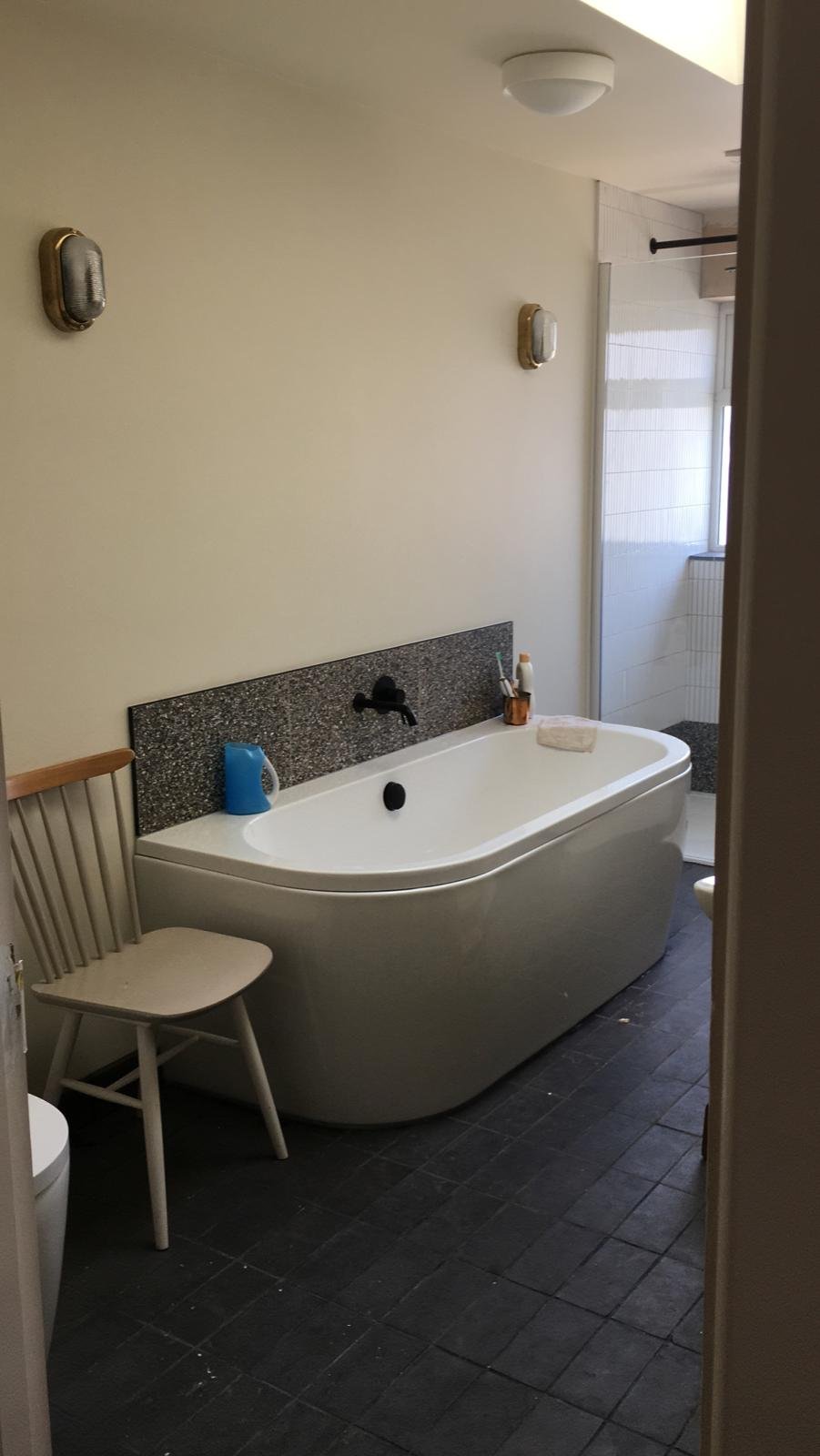 New bathrooms were incorporated into the project.