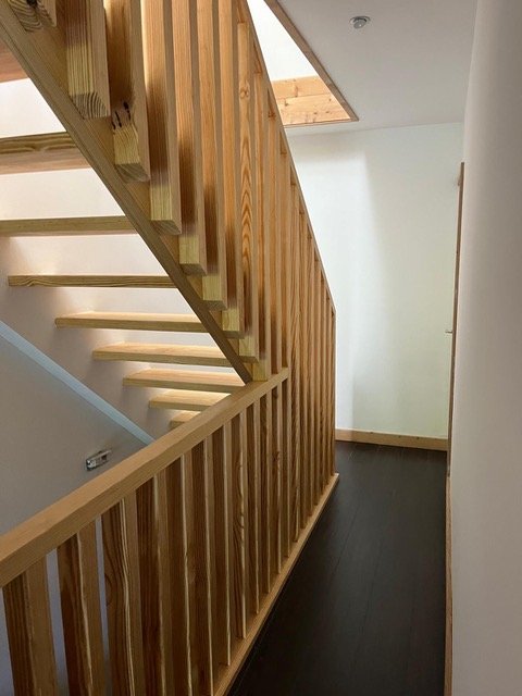 Staircase was a contemporary design solution.