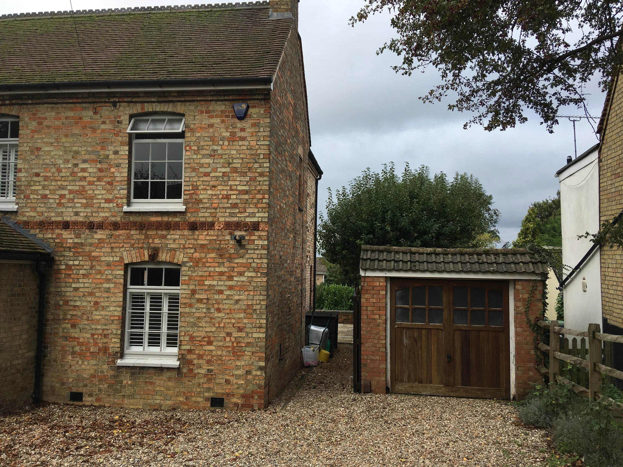 Before - old garage not used.