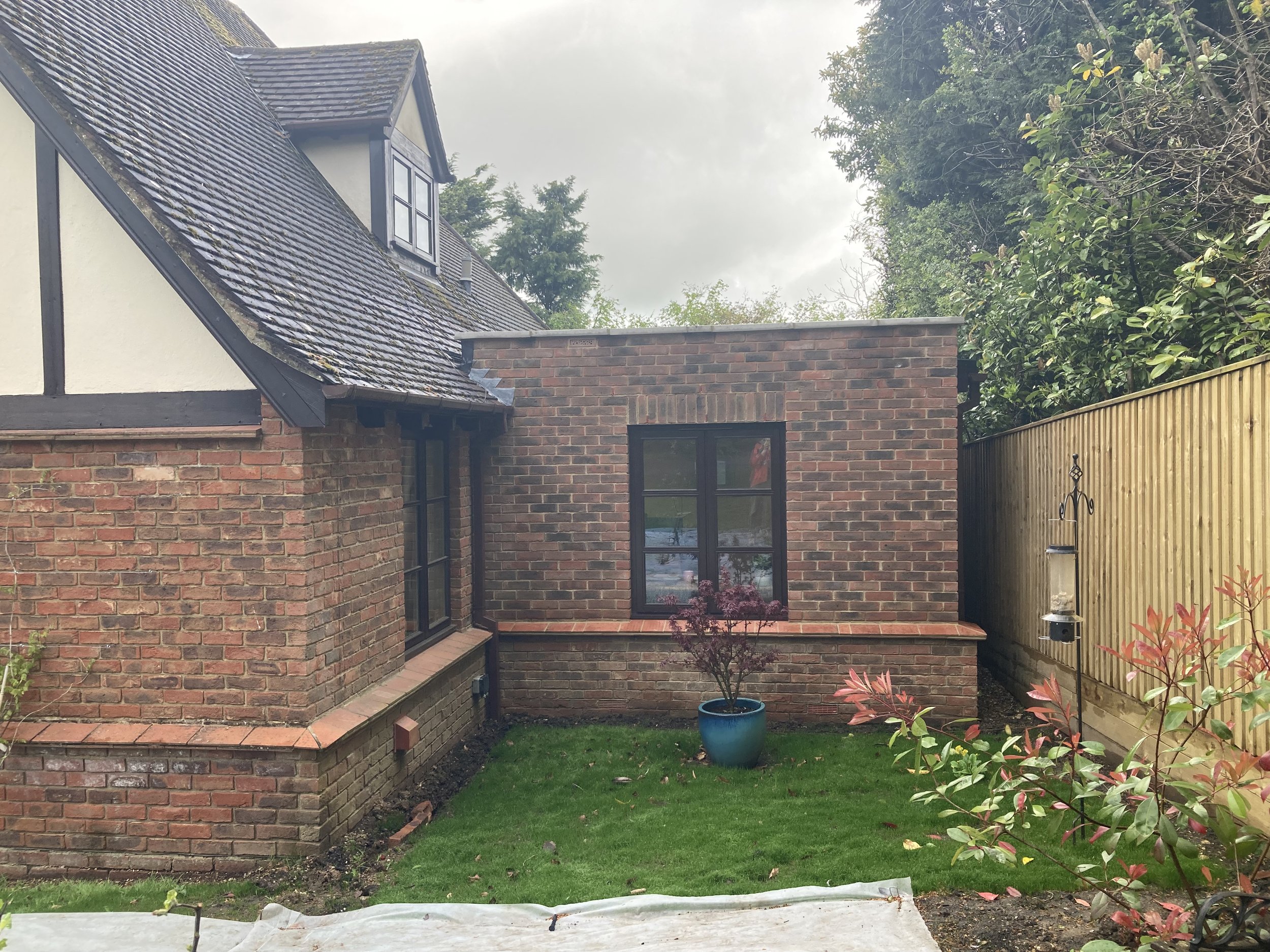 Design worked well with the existing architecture using similar bricks.