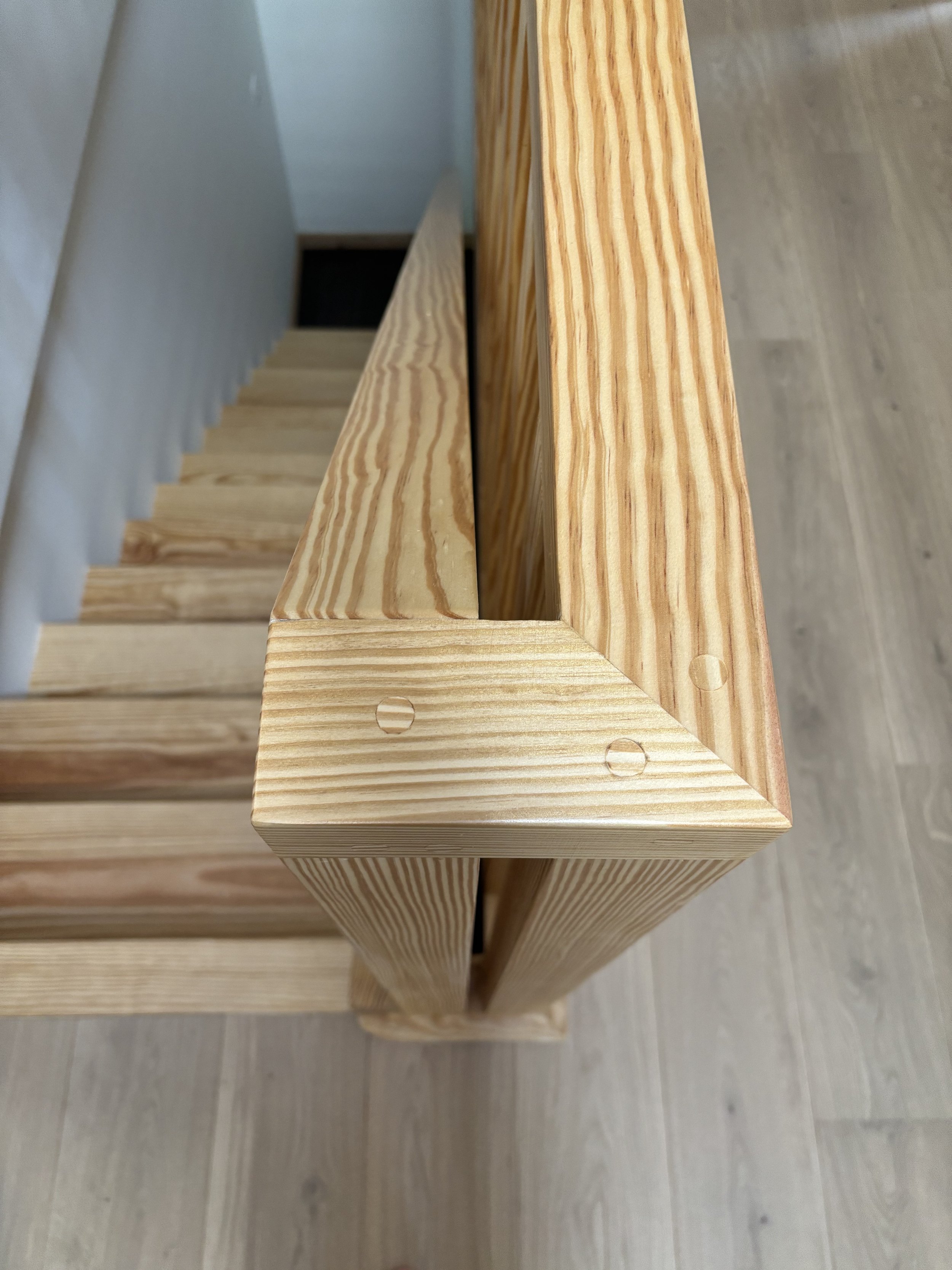 Staircase was handcrafted to match the existing design.